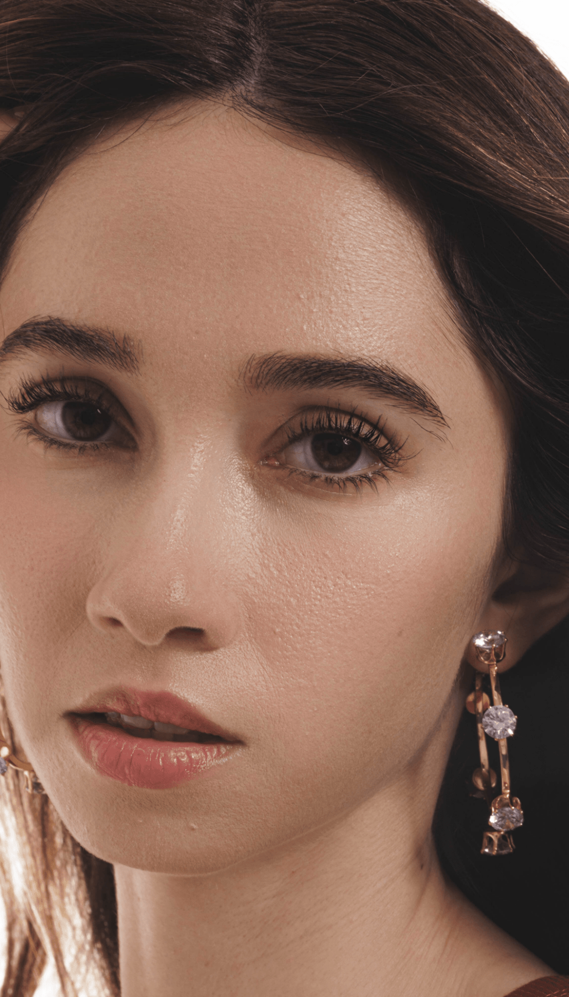 Lara & Ela | Ela Crystal Clear Gold Earrings - Lara & Ela