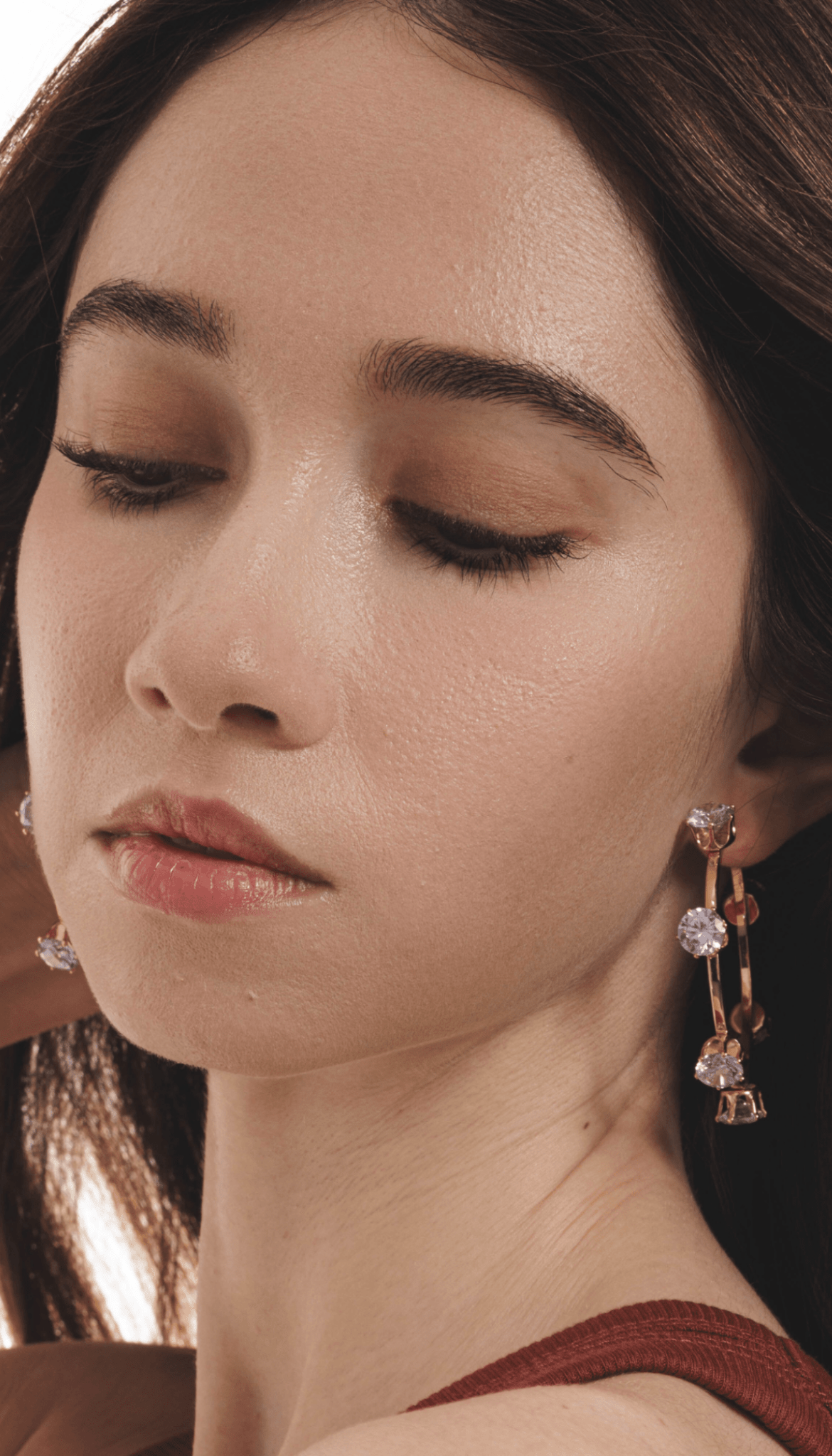 Lara & Ela | Ela Crystal Clear Gold Earrings - Lara & Ela