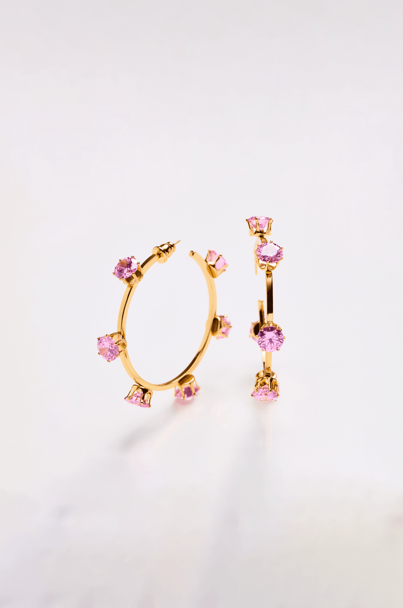 Lara & Ela | Ela Blossom Pink Gold Earrings - Lara & Ela