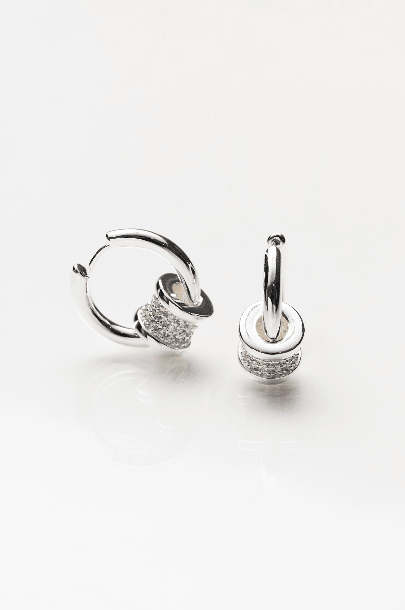 Lara & Ela I SparkleSphere Silver Earrings - Lara & Ela
