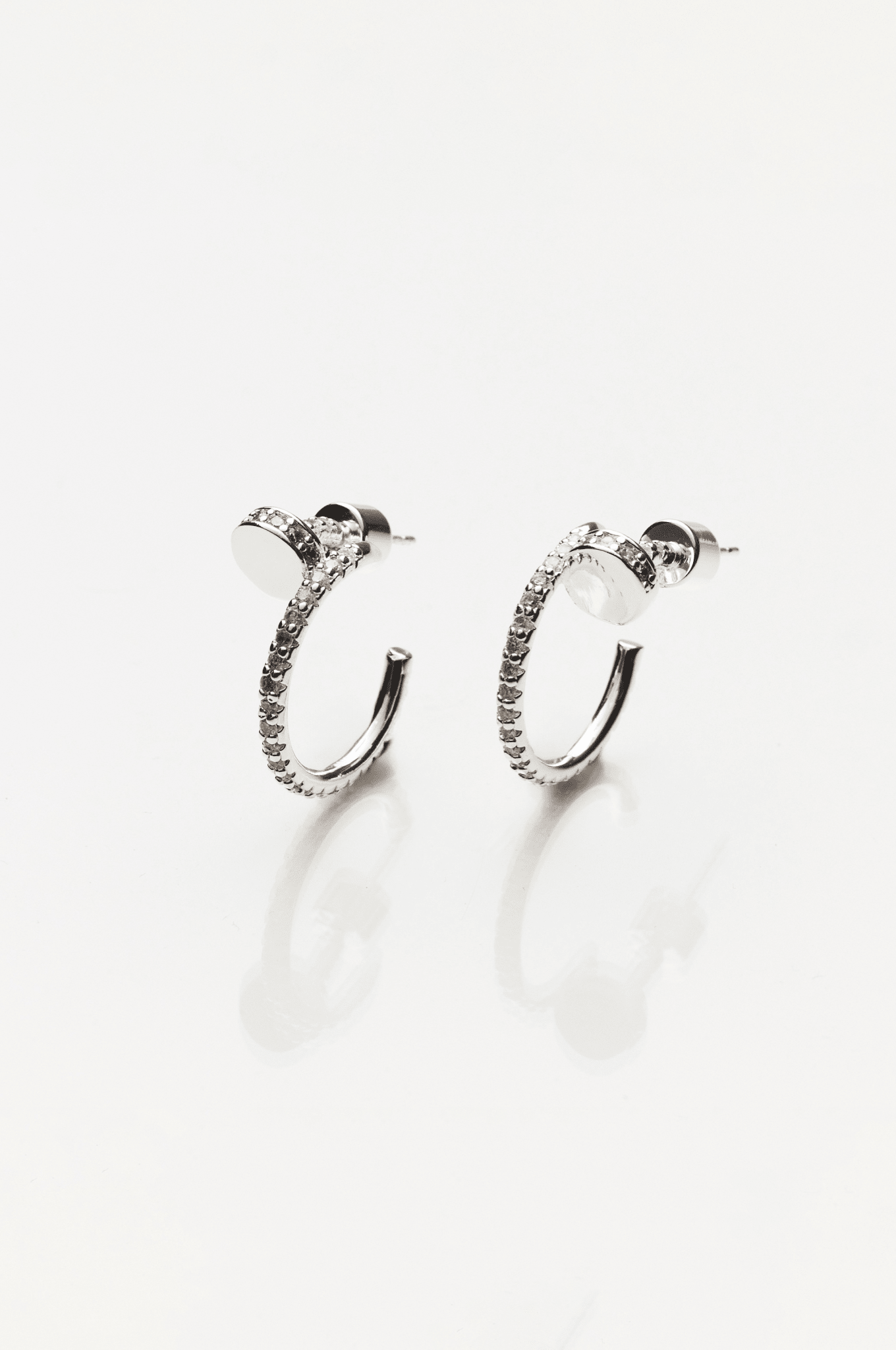 Lara & Ela | Hooked On You Silver Earrings - Lara & Ela