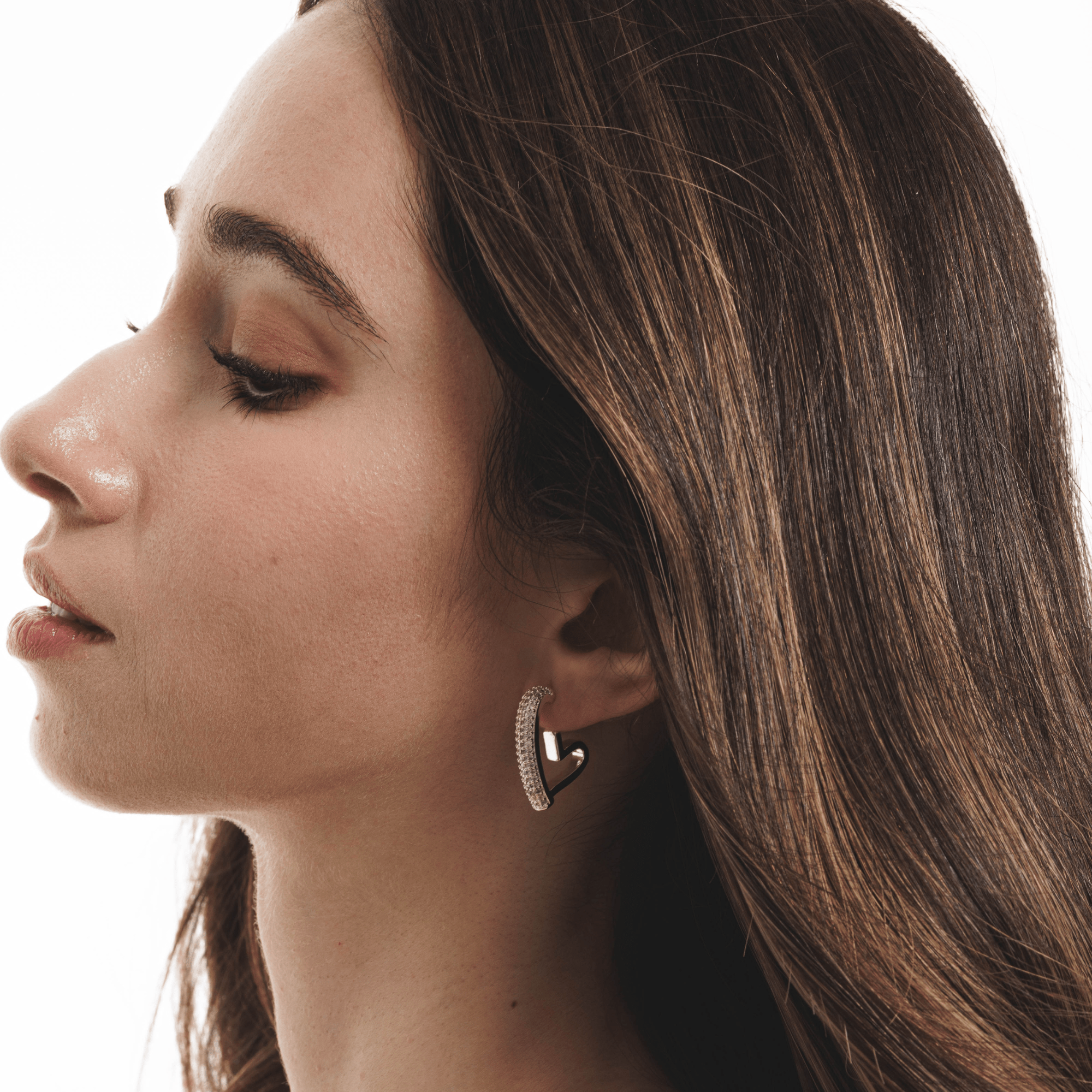 Lara & Ela | Love You To The Moon And Back Silver Earrings - Lara & Ela