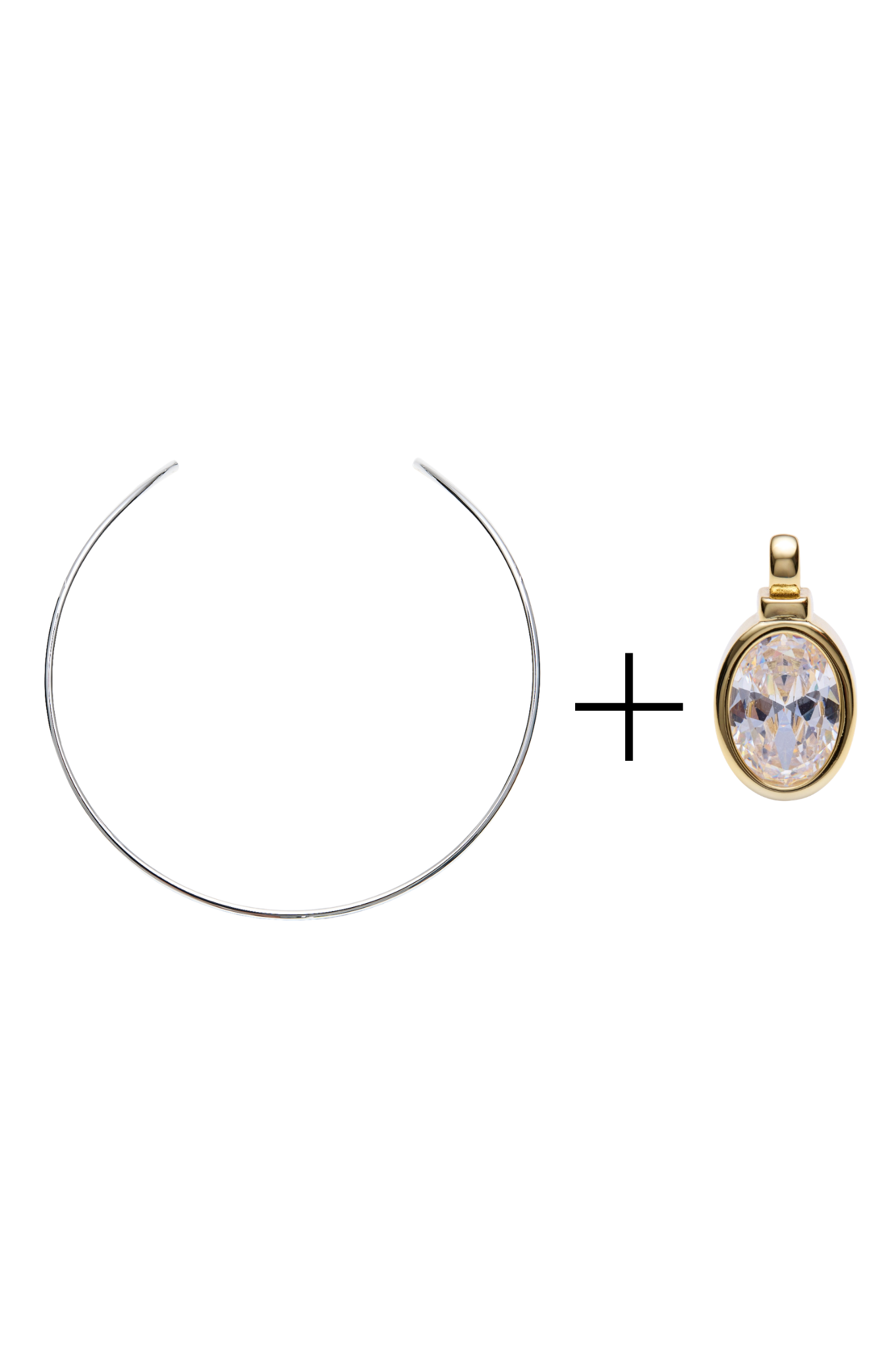 Lara & Ela | Goddess Choker | Oval Bezel Pendant |