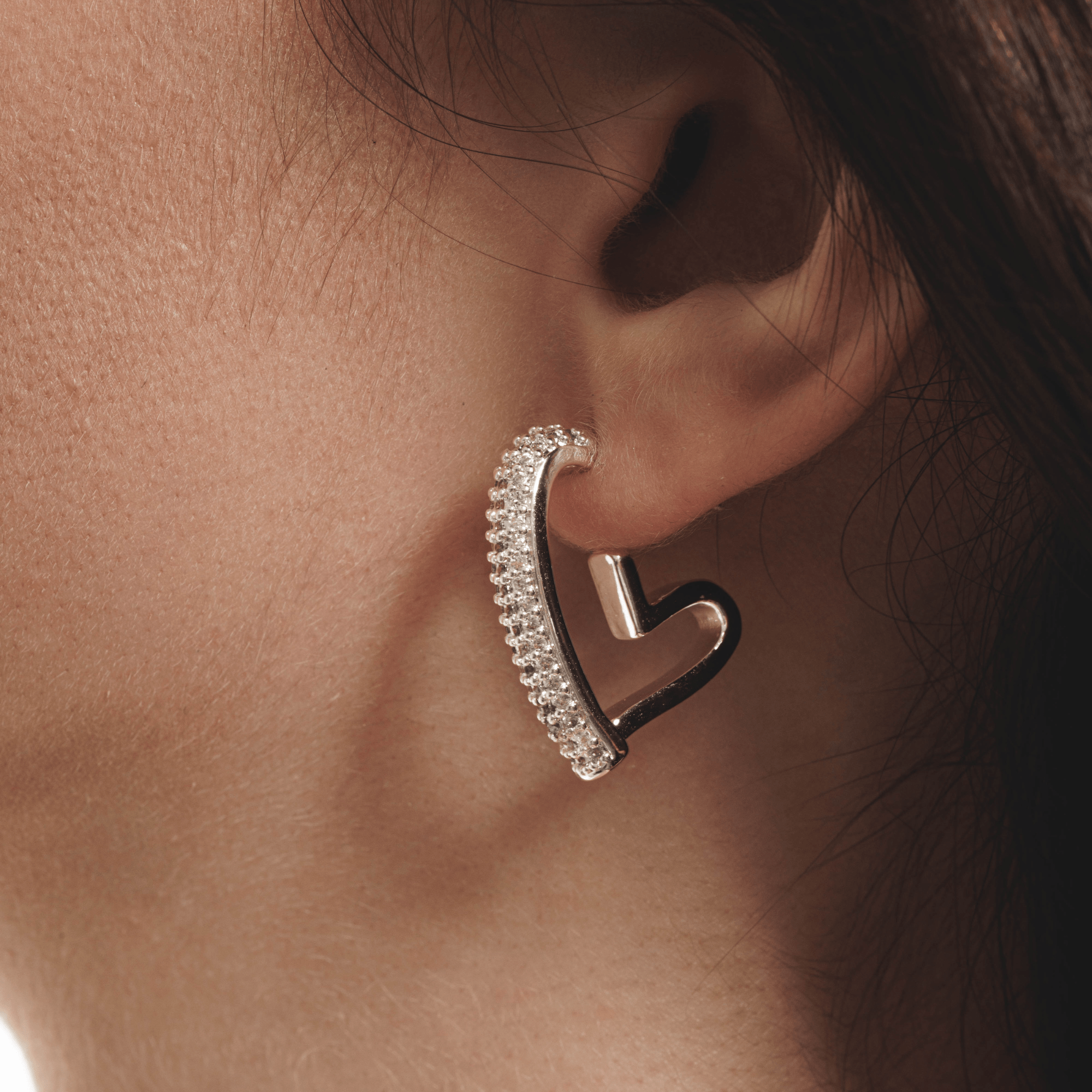 Lara & Ela | Love You To The Moon And Back Silver Earrings - Lara & Ela