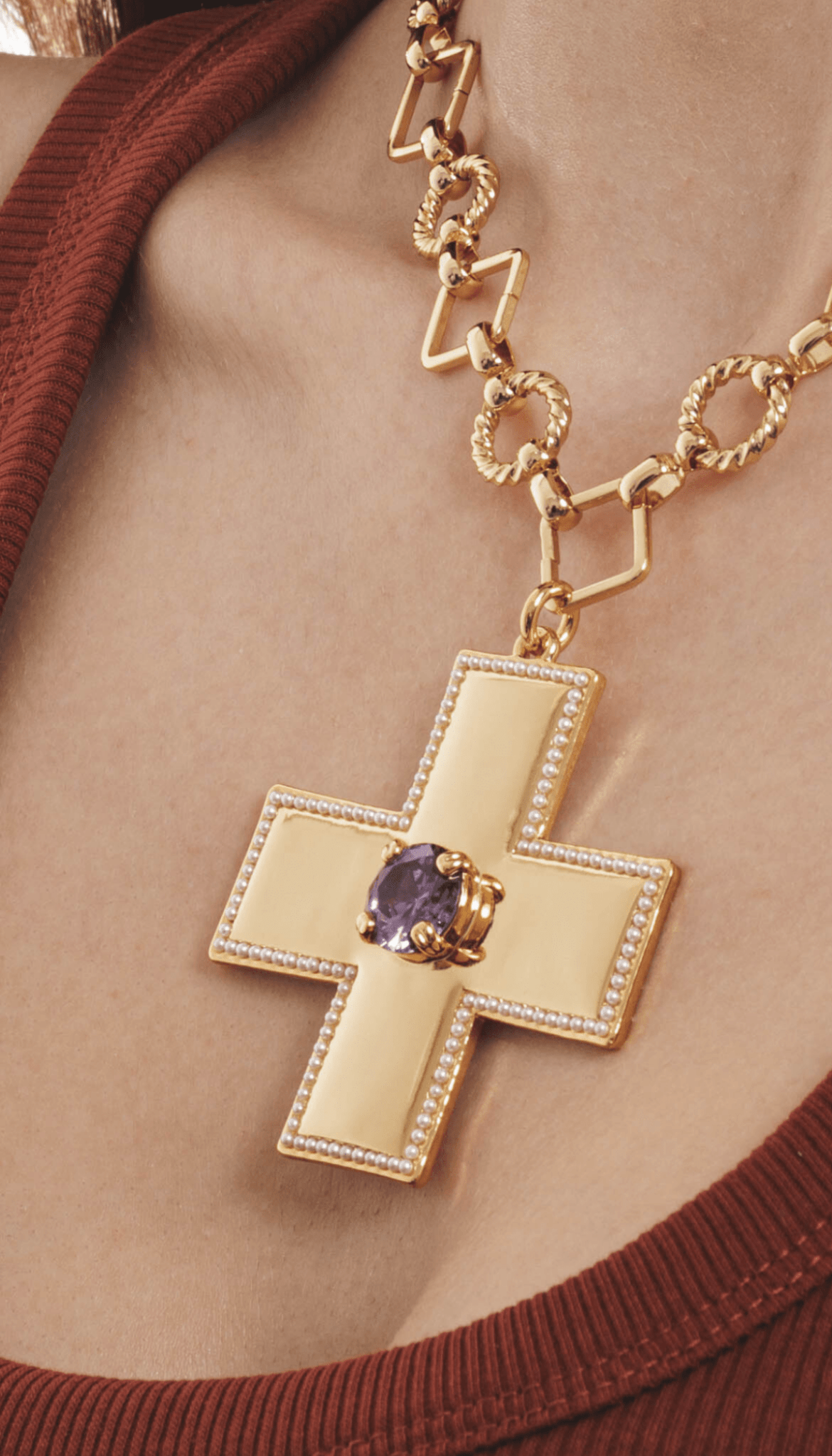 Lara & Ela | Victoria Rebecca Purple Gold Necklace - Lara & Ela