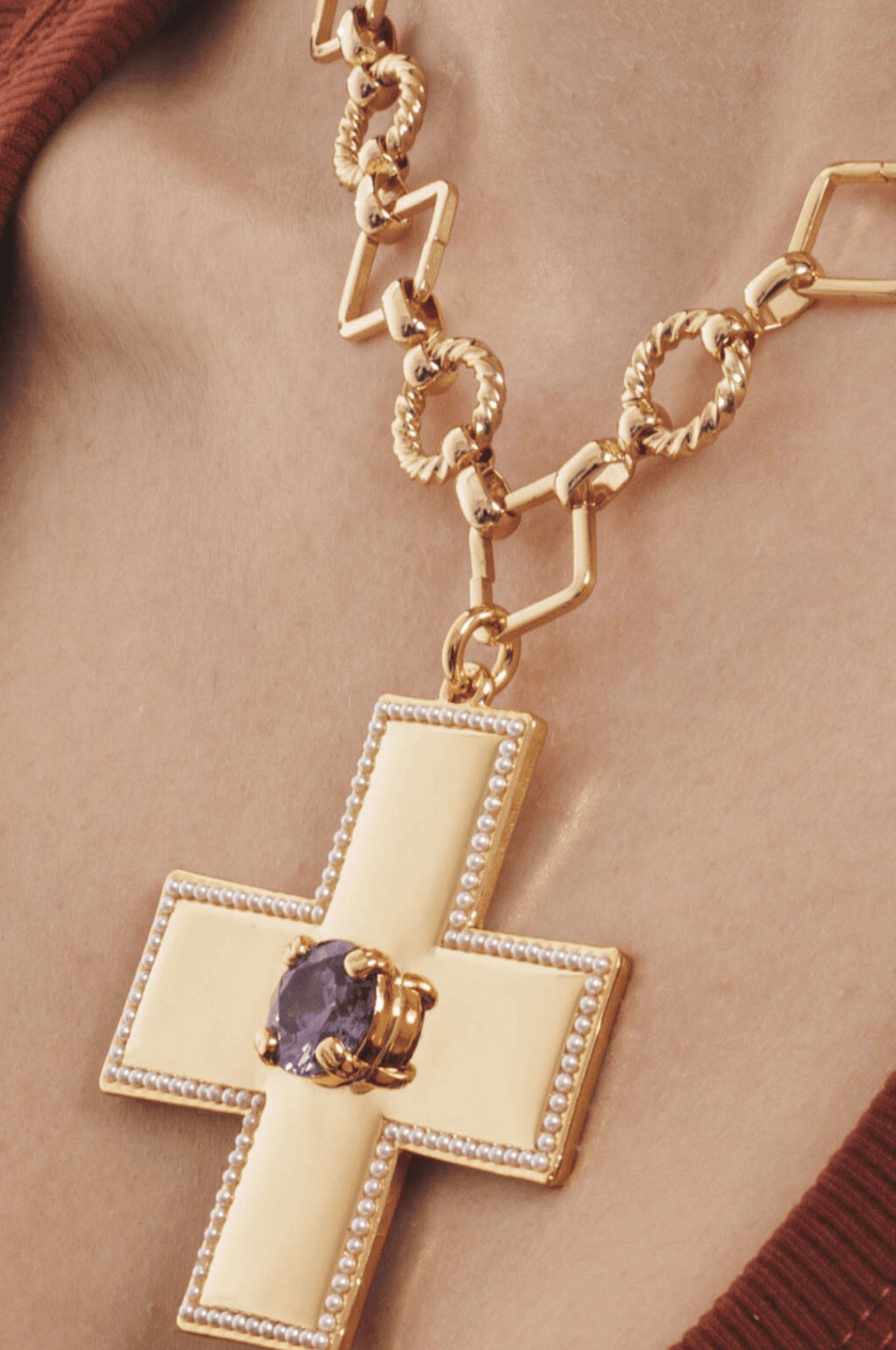 Lara & Ela | Victoria Rebecca Purple Gold Necklace - Lara & Ela