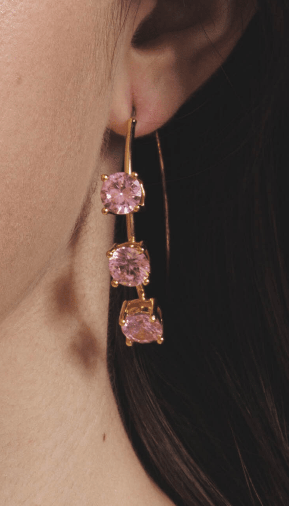 Lara & Ela | Lara Blossom Pink Gold Earrings - Lara & Ela