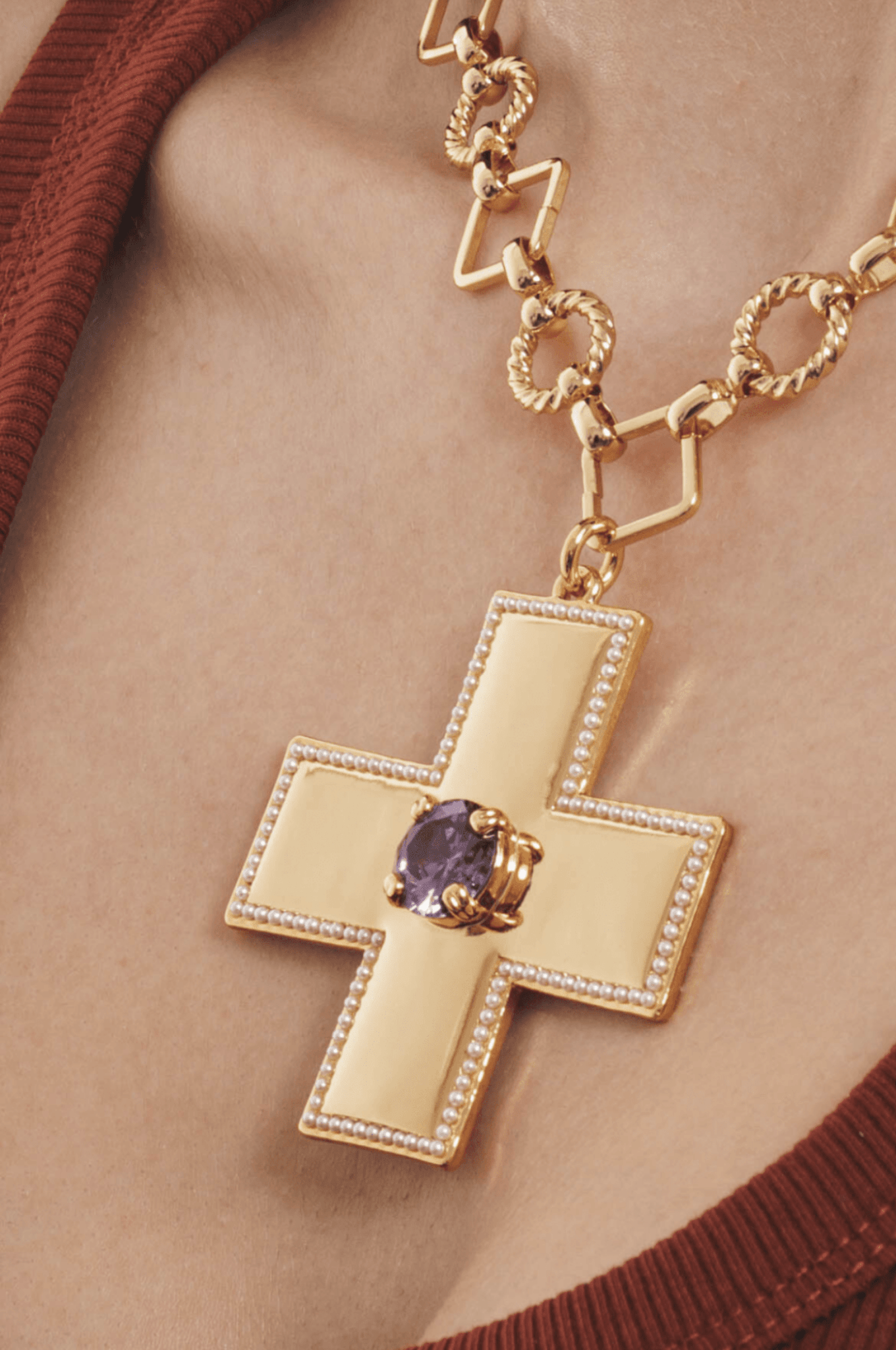 Lara & Ela | Victoria Rebecca Purple Gold Necklace - Lara & Ela