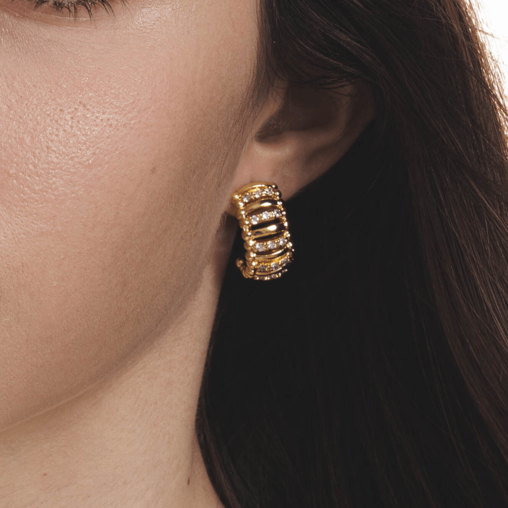 Lara & Ela | A Roman Holiday Gold Earrings - Lara & Ela