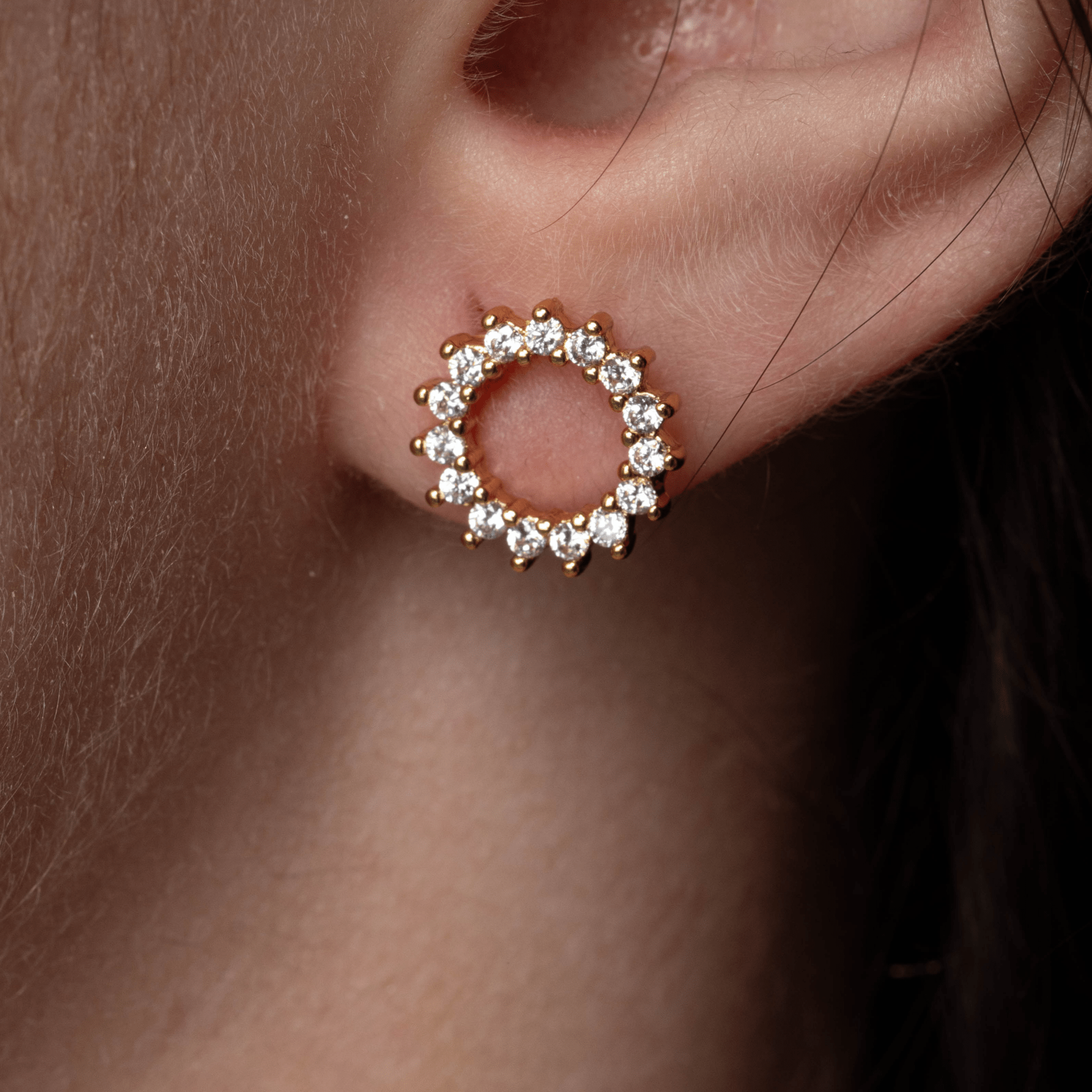 Lara & Ela | Amber Gold Earrings - Lara & Ela