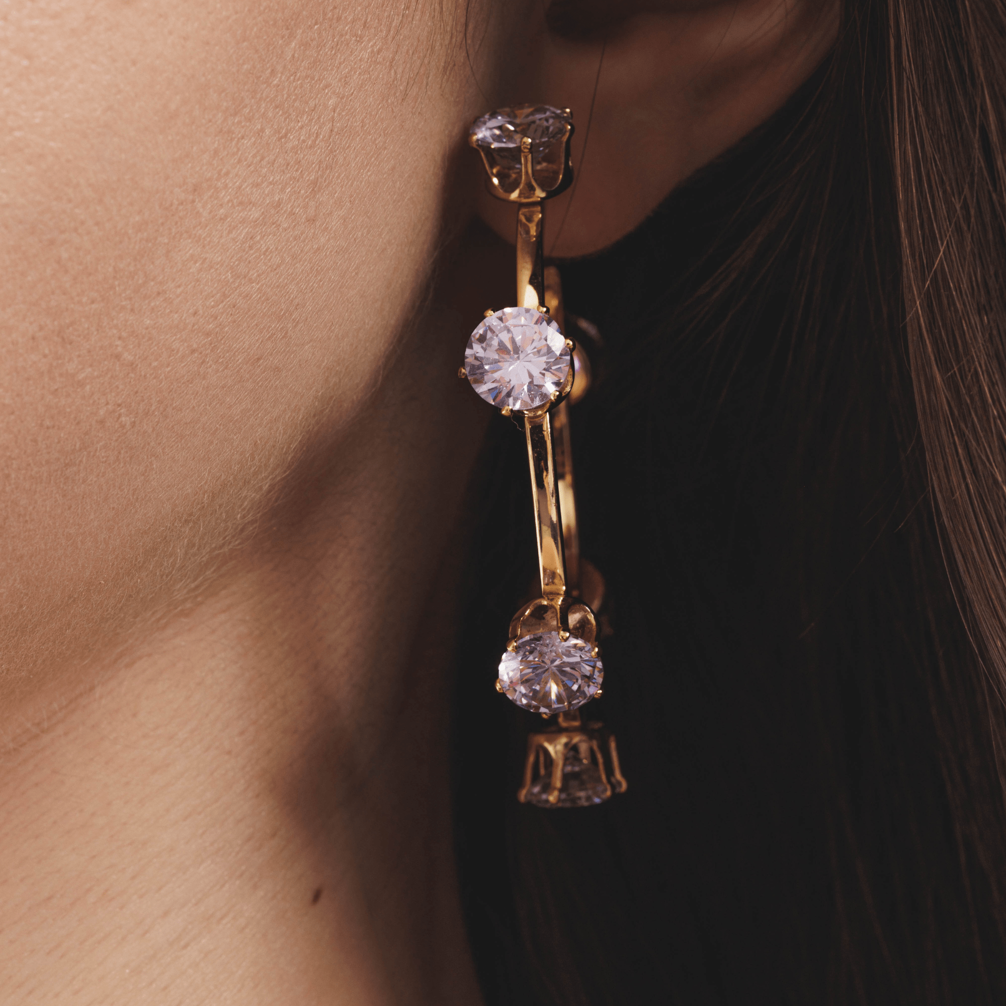 Lara & Ela | Ela Periwinkle Gold Earrings - Lara & Ela