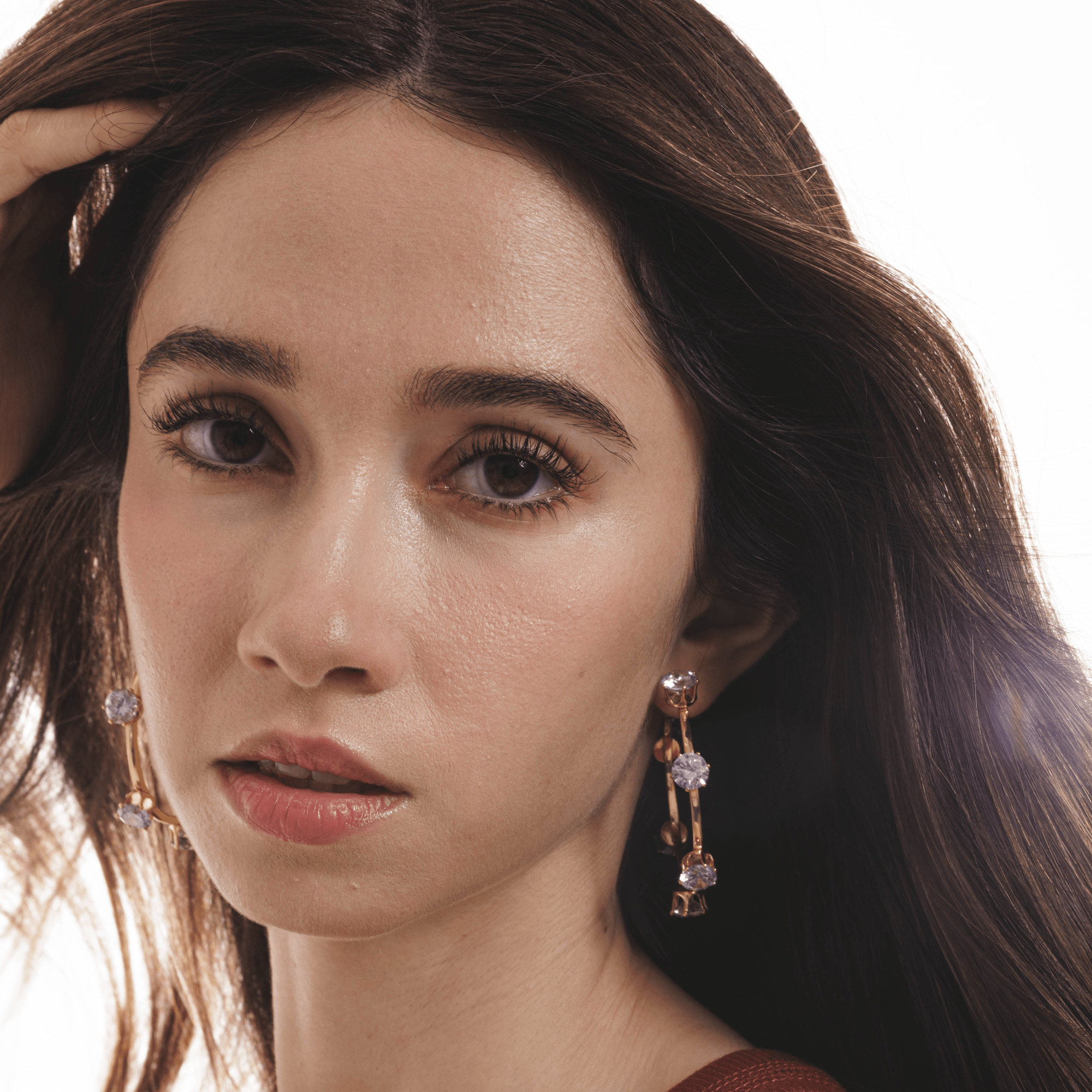 Lara & Ela | Ela Periwinkle Gold Earrings - Lara & Ela