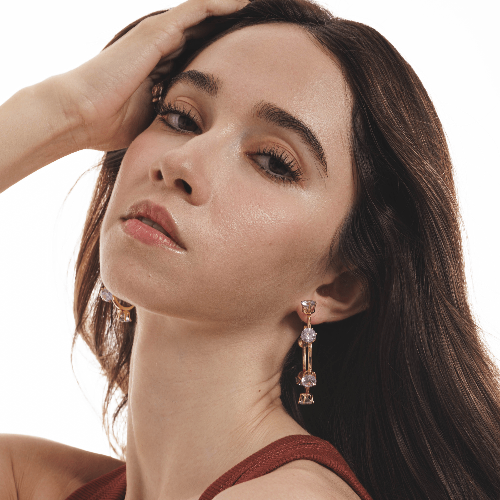 Lara & Ela | Ela Periwinkle Gold Earrings - Lara & Ela