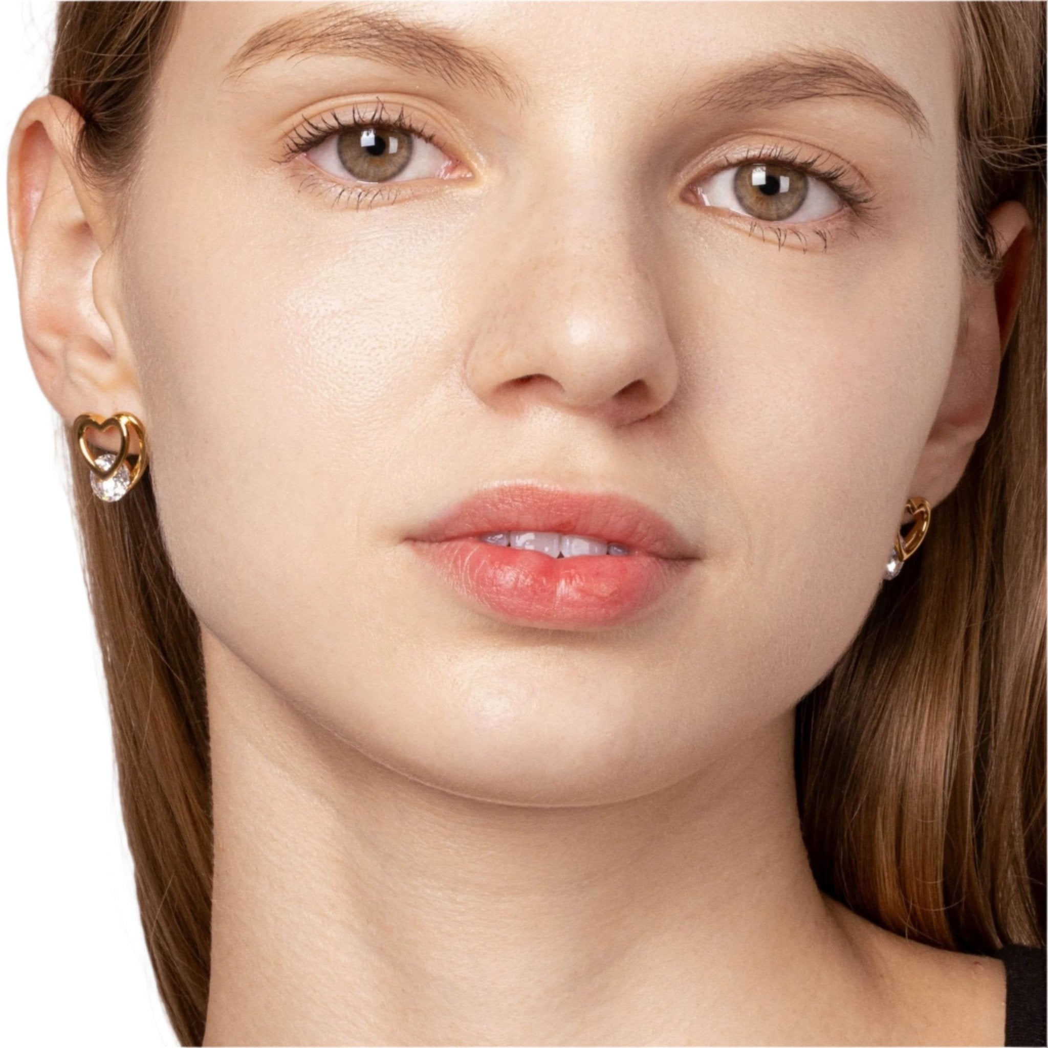 Lara & Ela | Fall In Love Gold Earrings - Lara & Ela