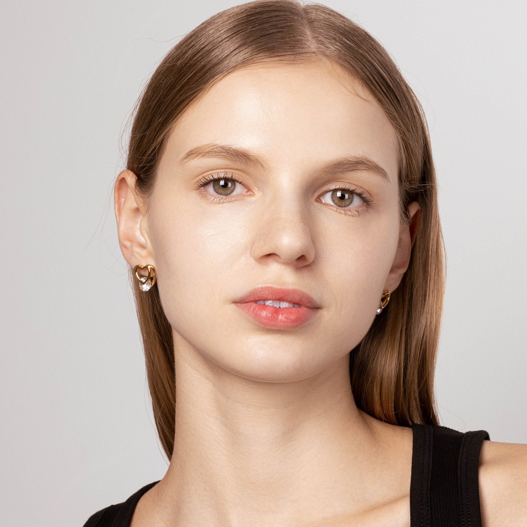 Lara & Ela | Fall In Love Gold Earrings - Lara & Ela