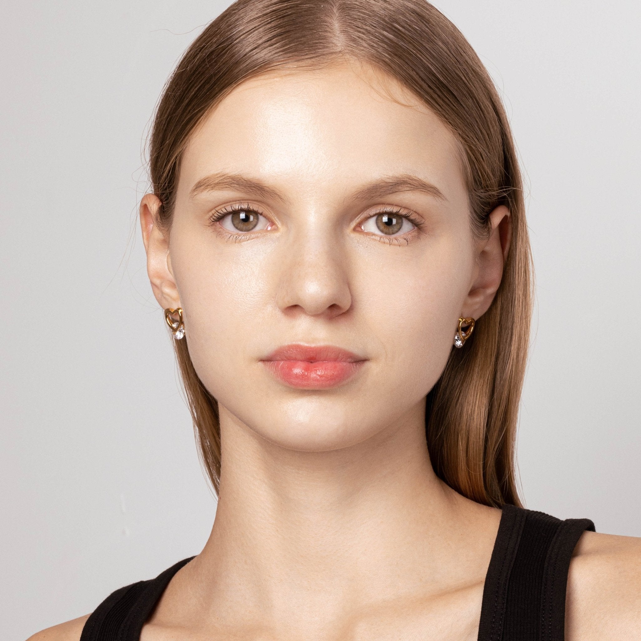 Lara & Ela | Fall In Love Gold Earrings - Lara & Ela
