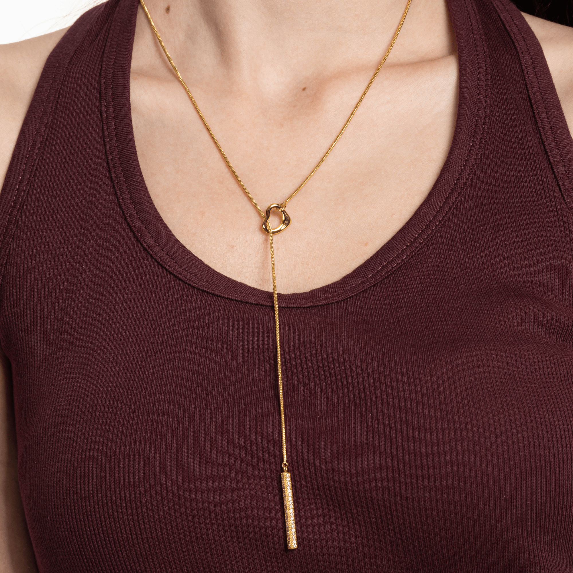 Lara & Ela | Follow Your Heart Gold Necklace - Lara & Ela