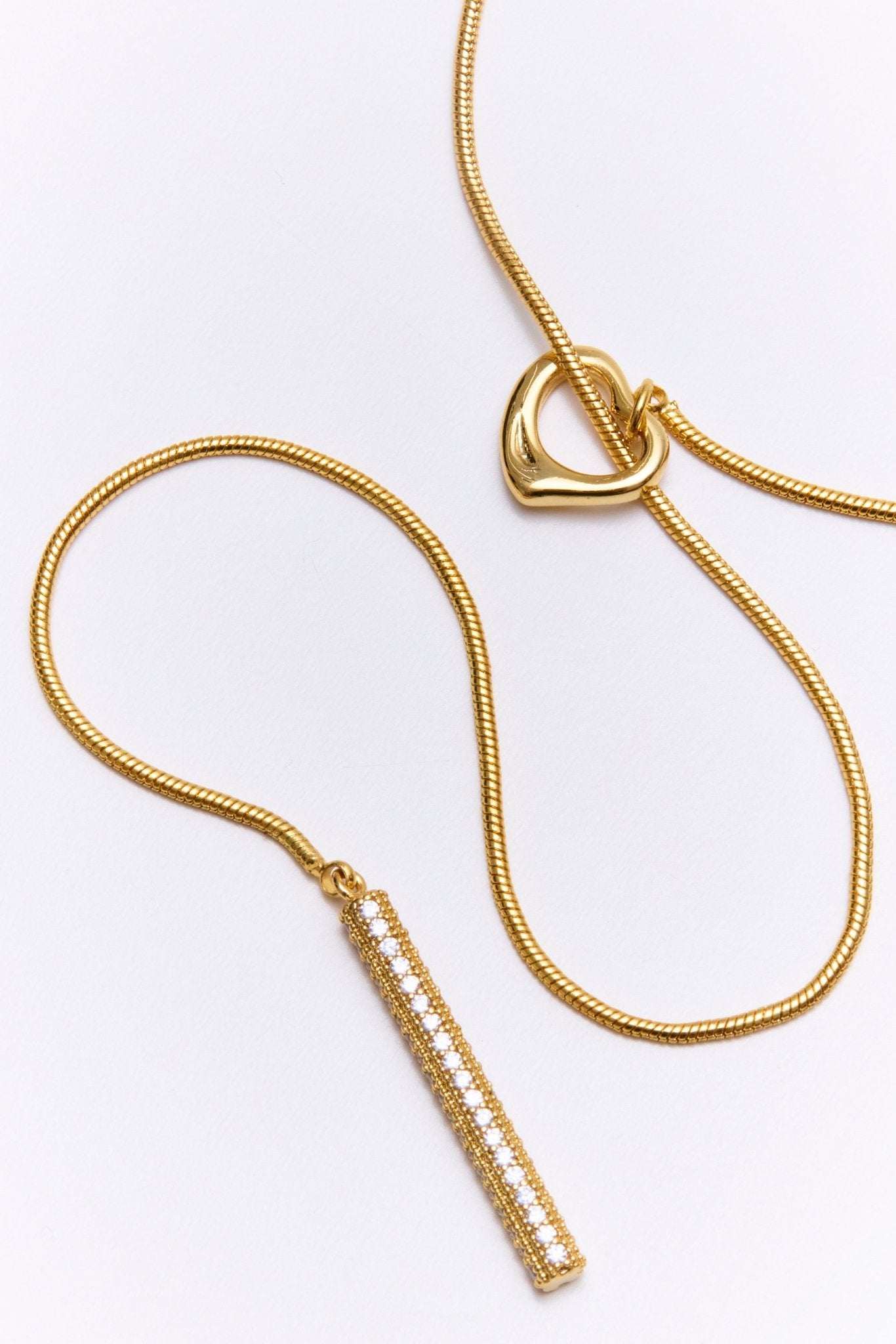 Lara & Ela | Follow Your Heart Gold Necklace - Lara & Ela