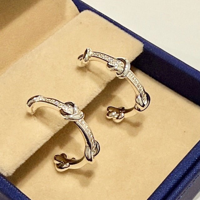 Lara & Ela | Forget Me Knot Silver Earrings - Lara & Ela