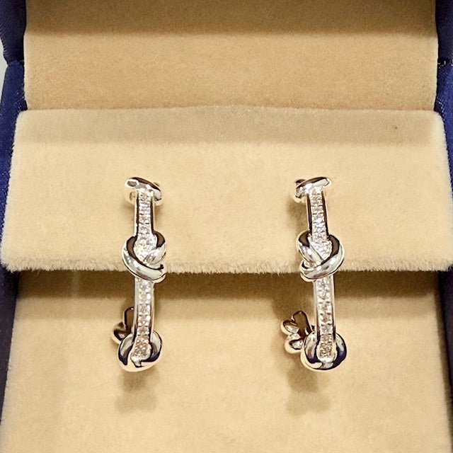 Lara & Ela | Forget Me Knot Silver Earrings - Lara & Ela