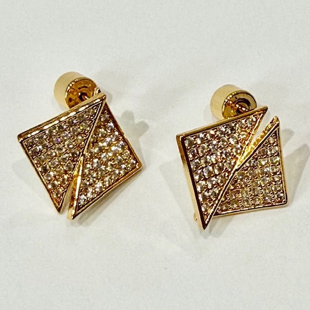 Lara & Ela | Pyramid Rising Gold Earrings - Lara & Ela
