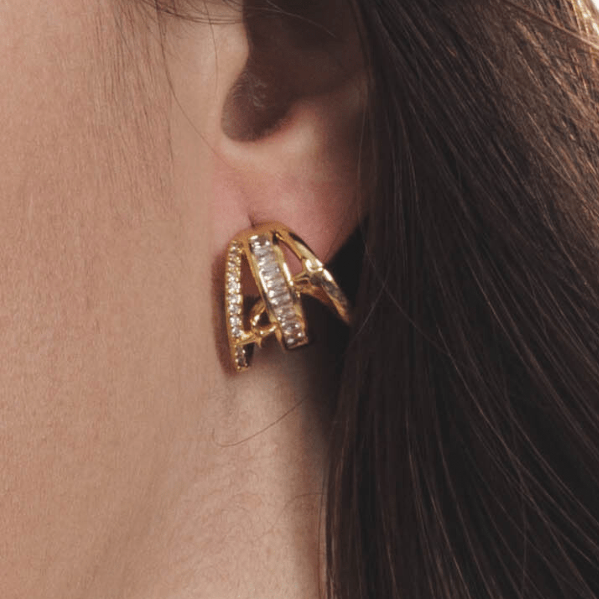 Lara & Ela | It's You Gold Earrings - Lara & Ela