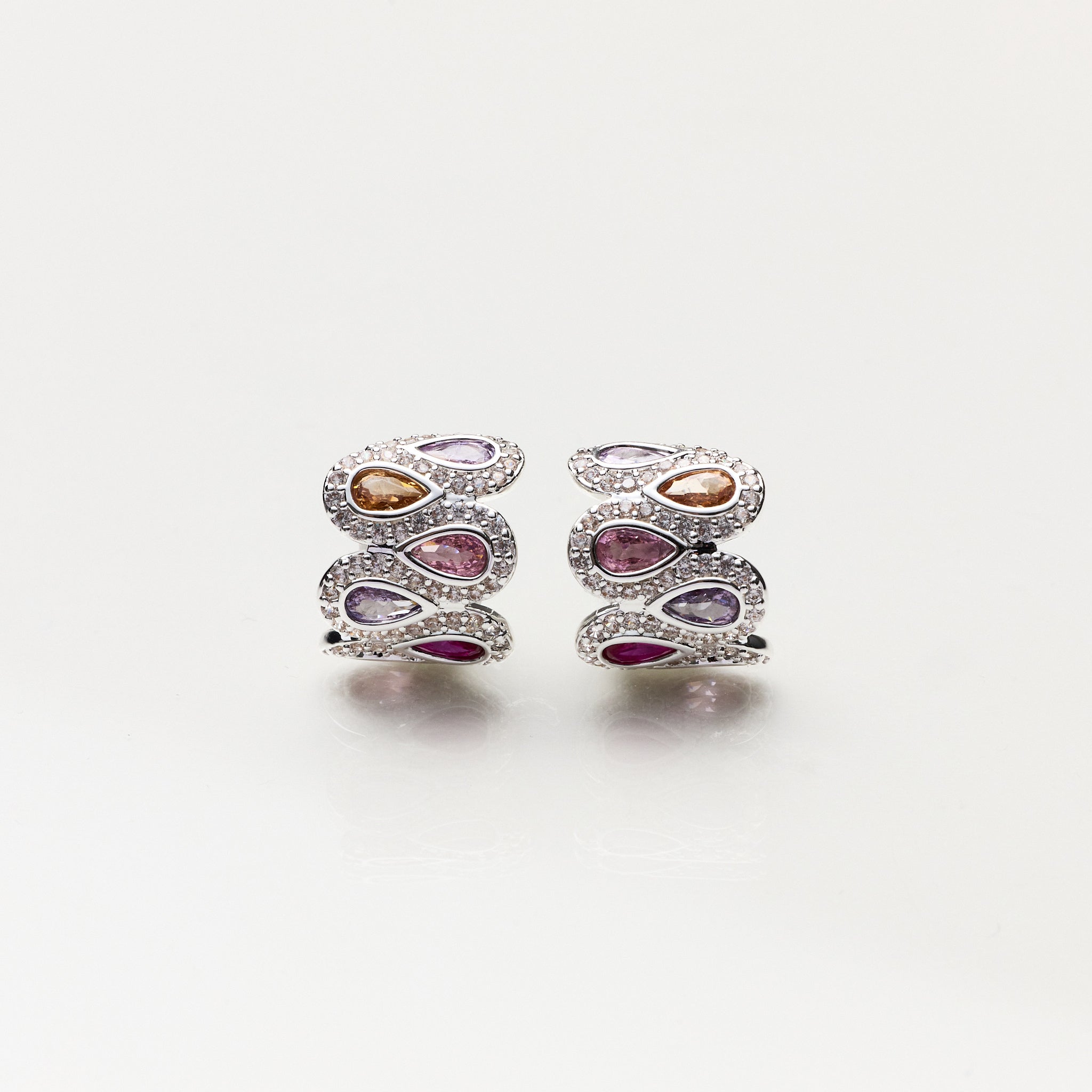 Lara & Ela | Jewel Silver Earrings - Lara & Ela