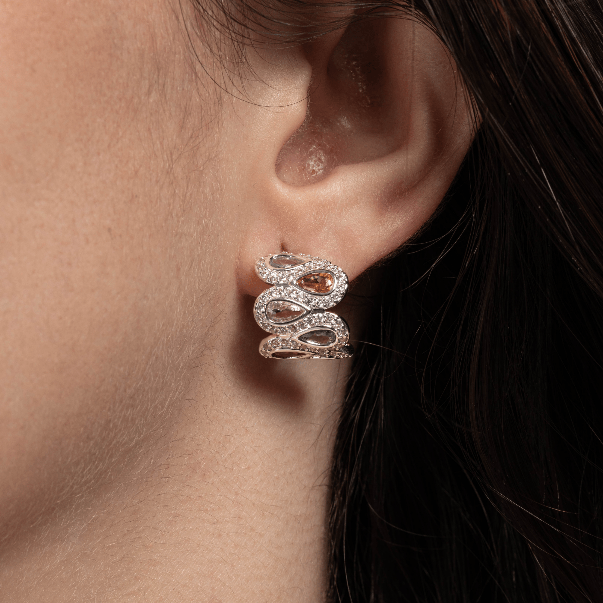 Lara & Ela | Jewel Silver Earrings - Lara & Ela