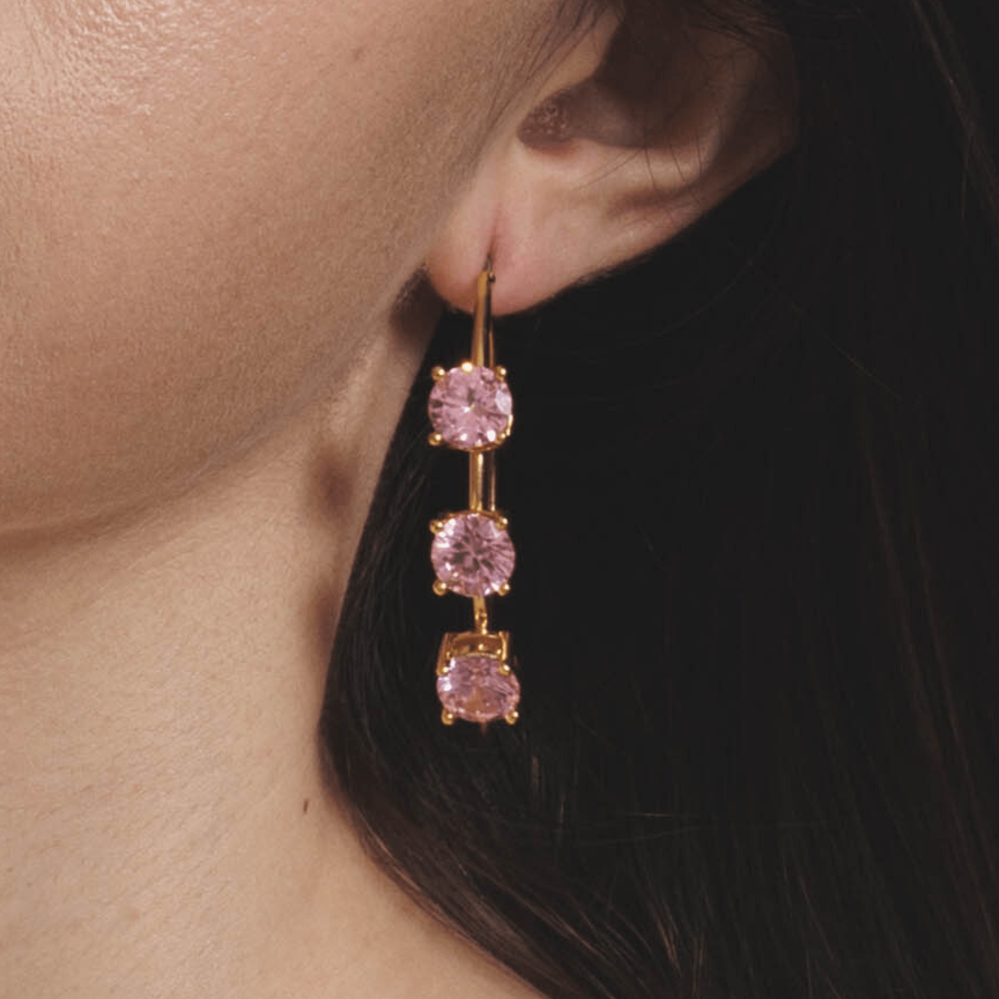 Lara & Ela | Lara Blossom Pink Gold Earrings - Lara & Ela