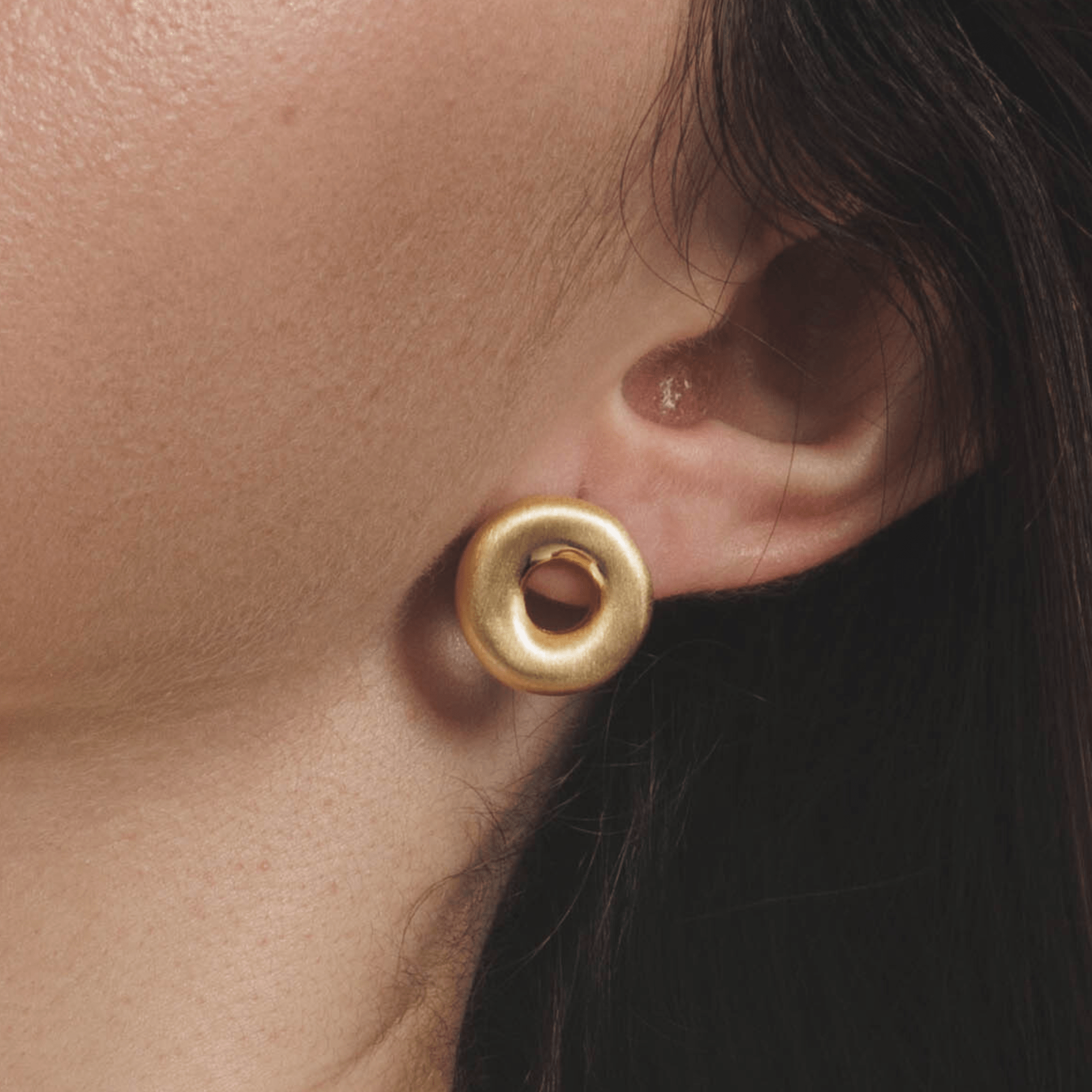 Lara & Ela | Love Makes The World Go Round Gold Earrings - Lara & Ela