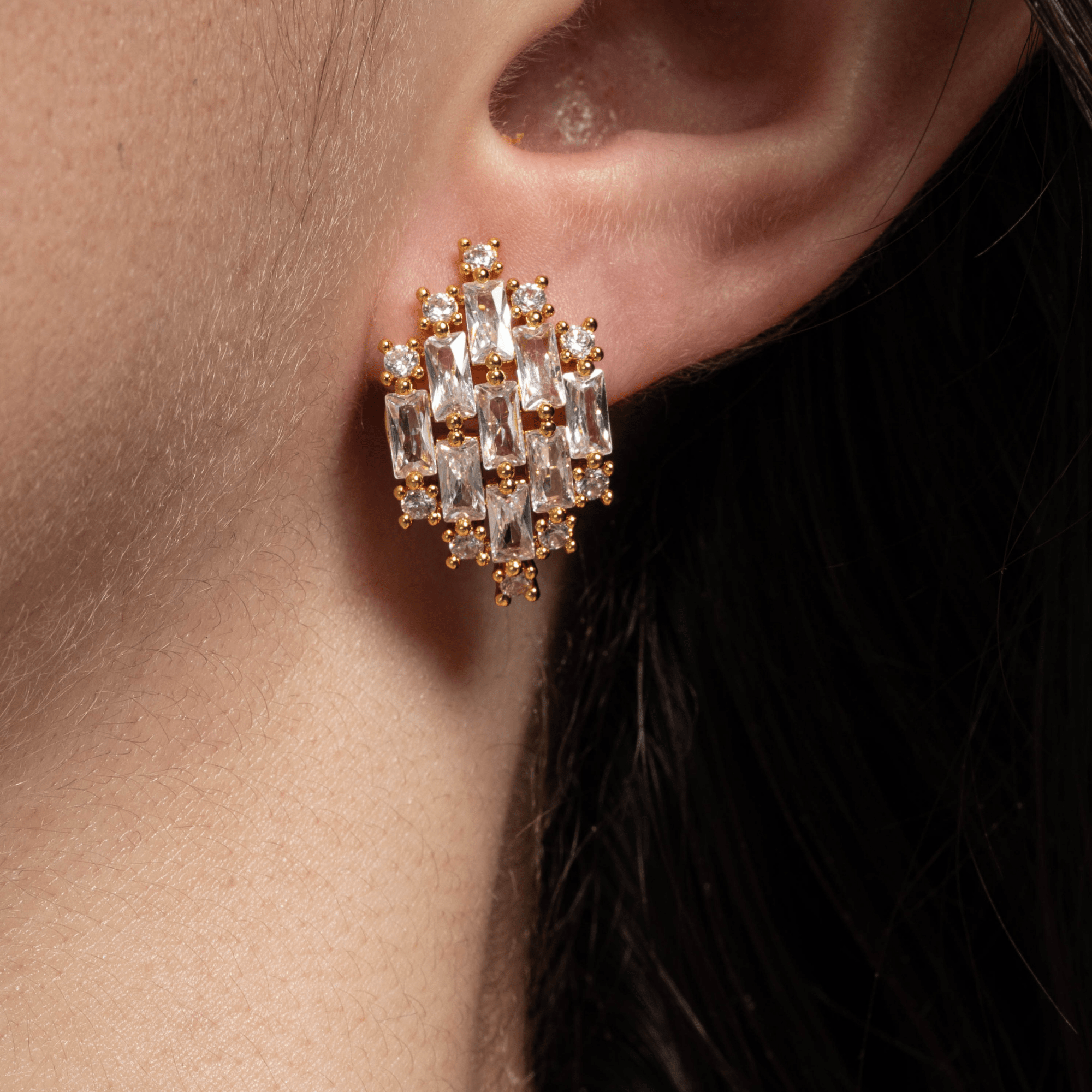 Lara & Ela | Mini Chandelier Gold Earrings - Lara & Ela