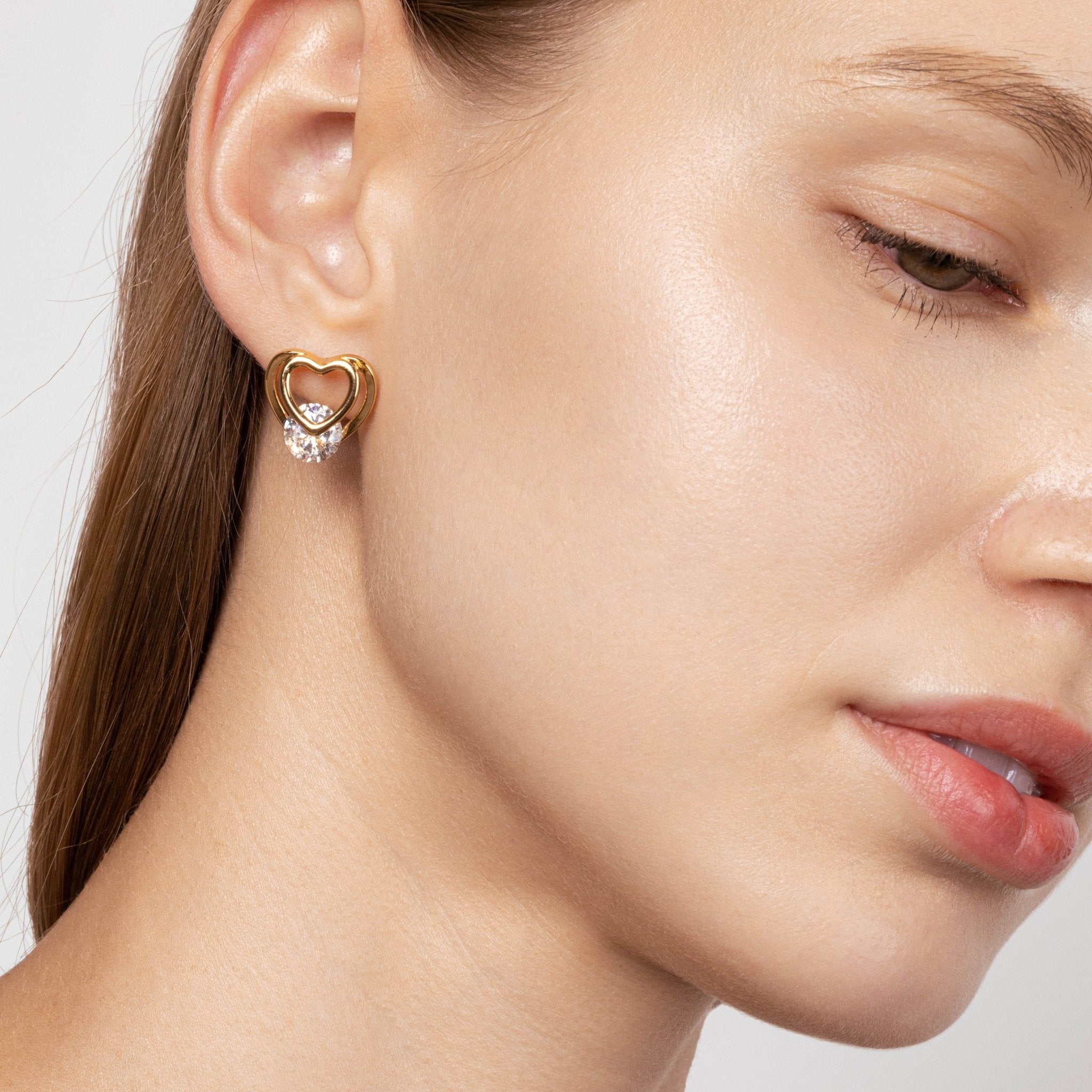 Lara & Ela | Fall In Love Gold Earrings - Lara & Ela