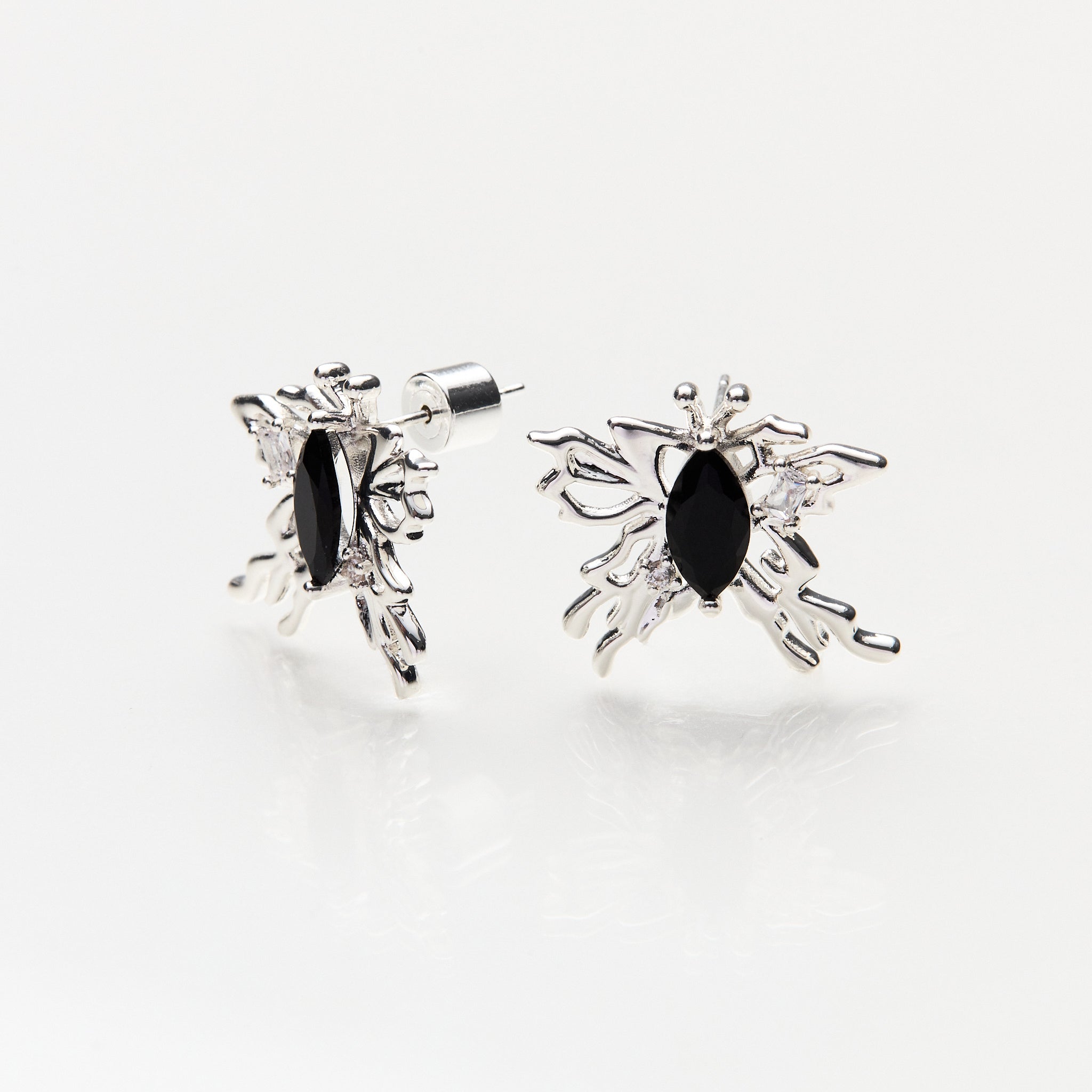 Lara & Ela | Papillon Silver Earrings - Lara & Ela