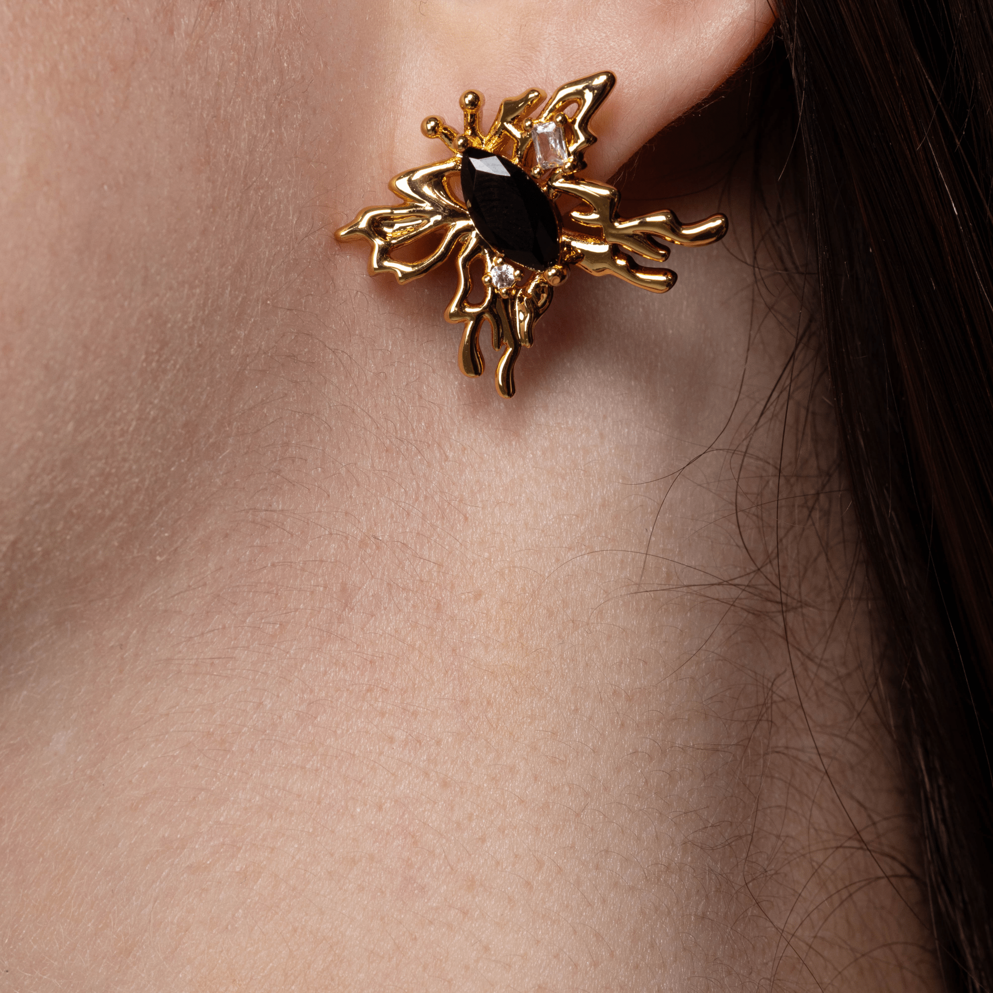 Lara & Ela | Papillon Gold Earrings - Lara & Ela