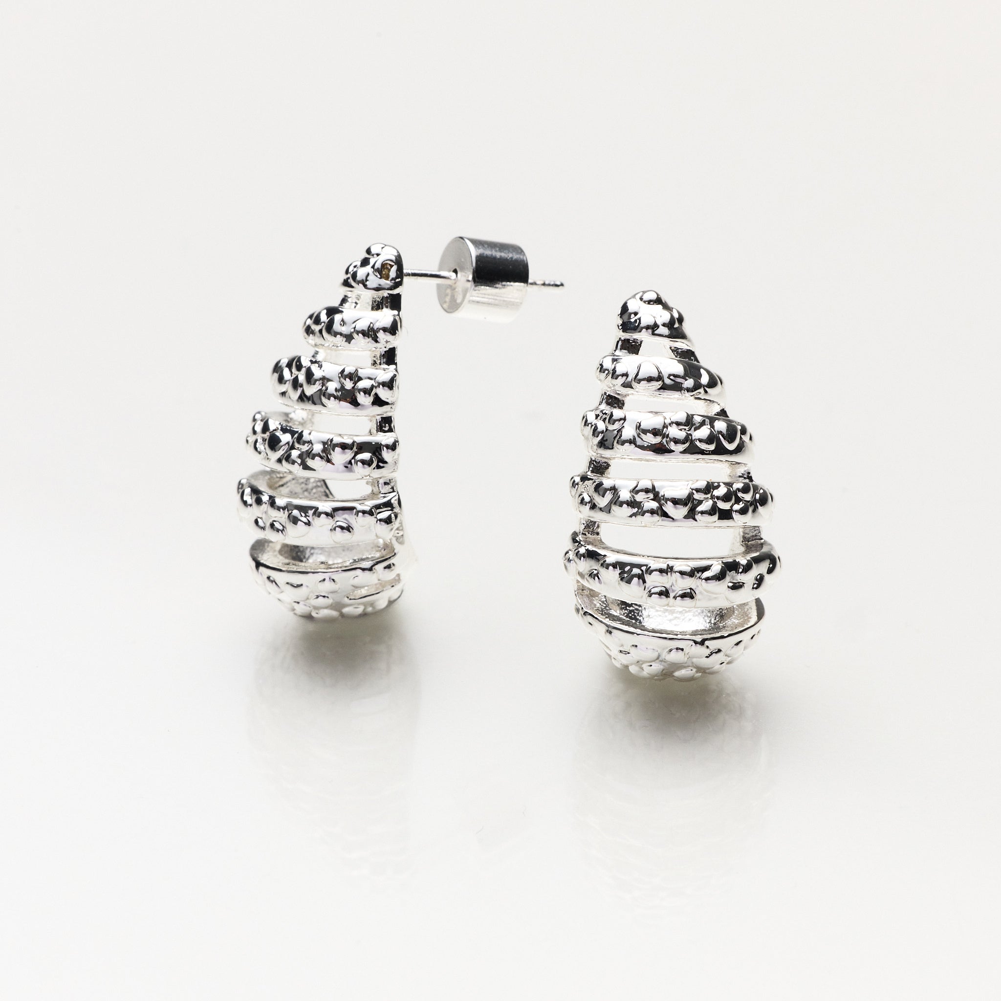 Lara & Ela | Queen B Silver Earrings - Lara & Ela