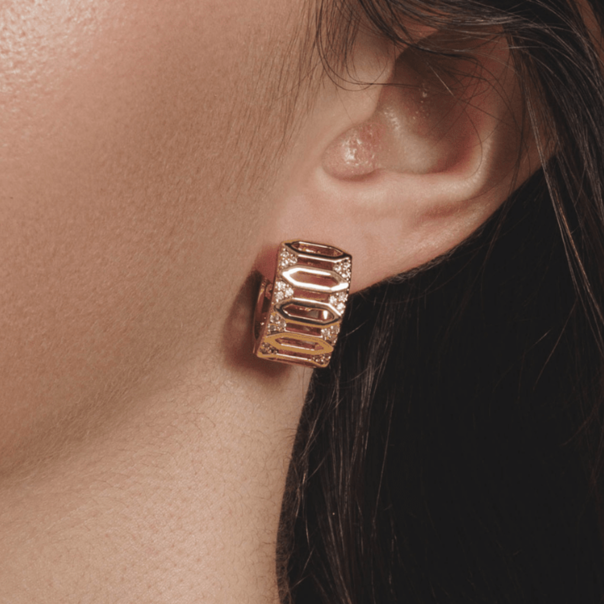 Lara & Ela I Ring Of Fire Gold Earrings - Lara & Ela