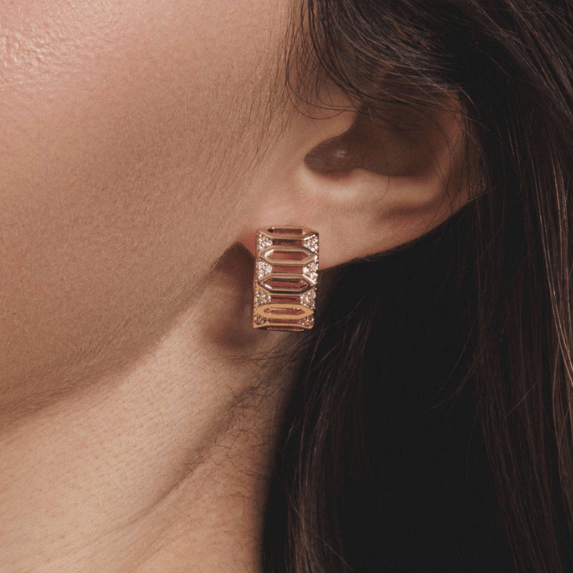 Lara & Ela I Ring Of Fire Gold Earrings - Lara & Ela