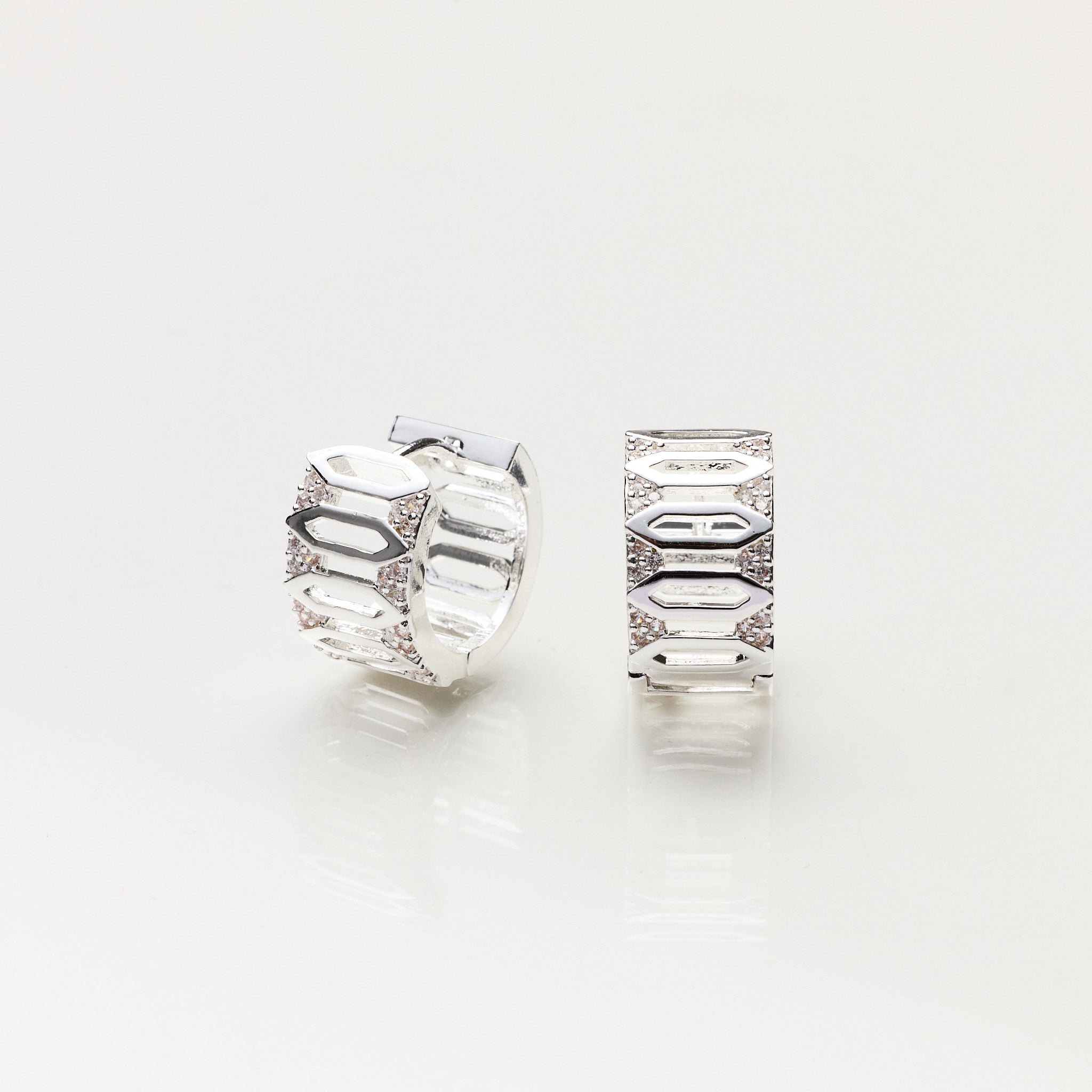 Lara & Ela I Ring Of Fire Silver Earrings - Lara & Ela