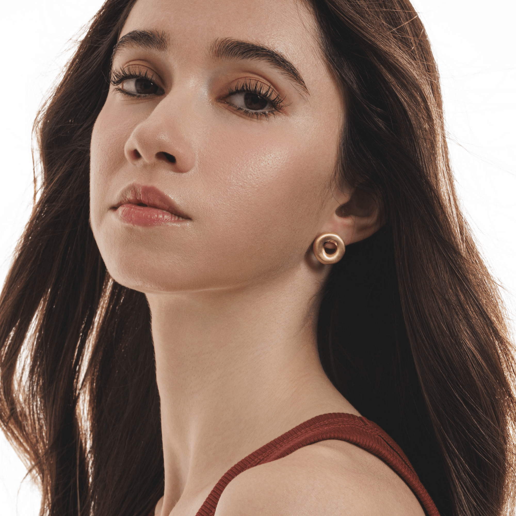 Lara & Ela | Love Makes The World Go Round Gold Earrings - Lara & Ela