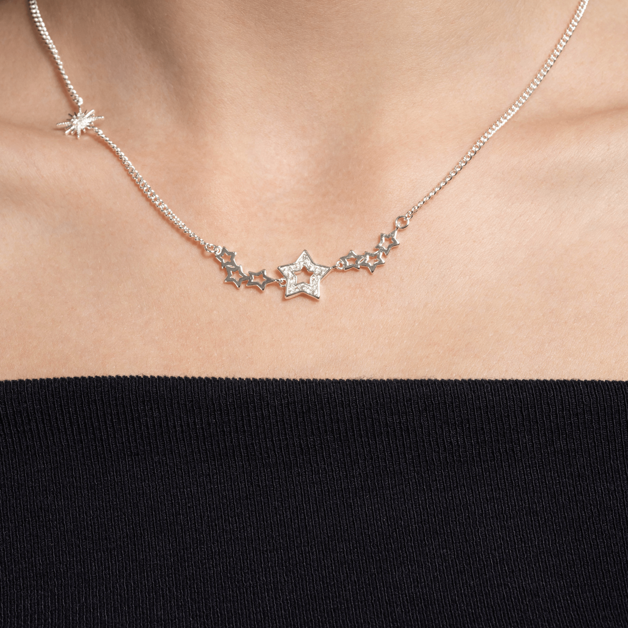 Lara & Ela | Starry Starry Night Silver Necklace - Lara & Ela