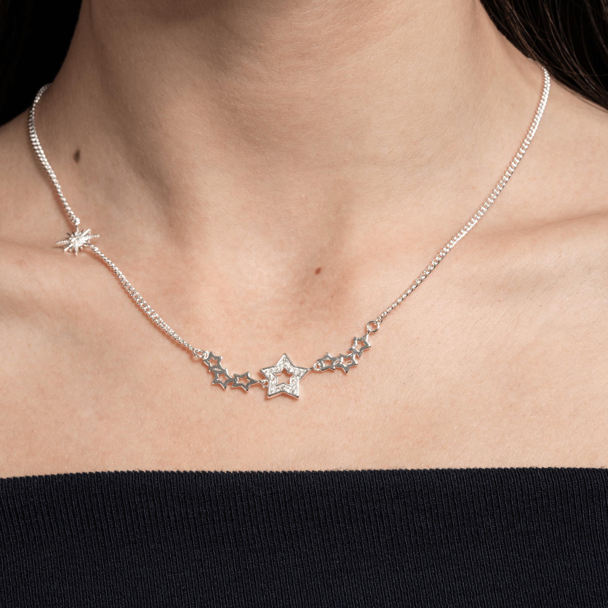 Lara & Ela | Starry Starry Night Silver Necklace - Lara & Ela