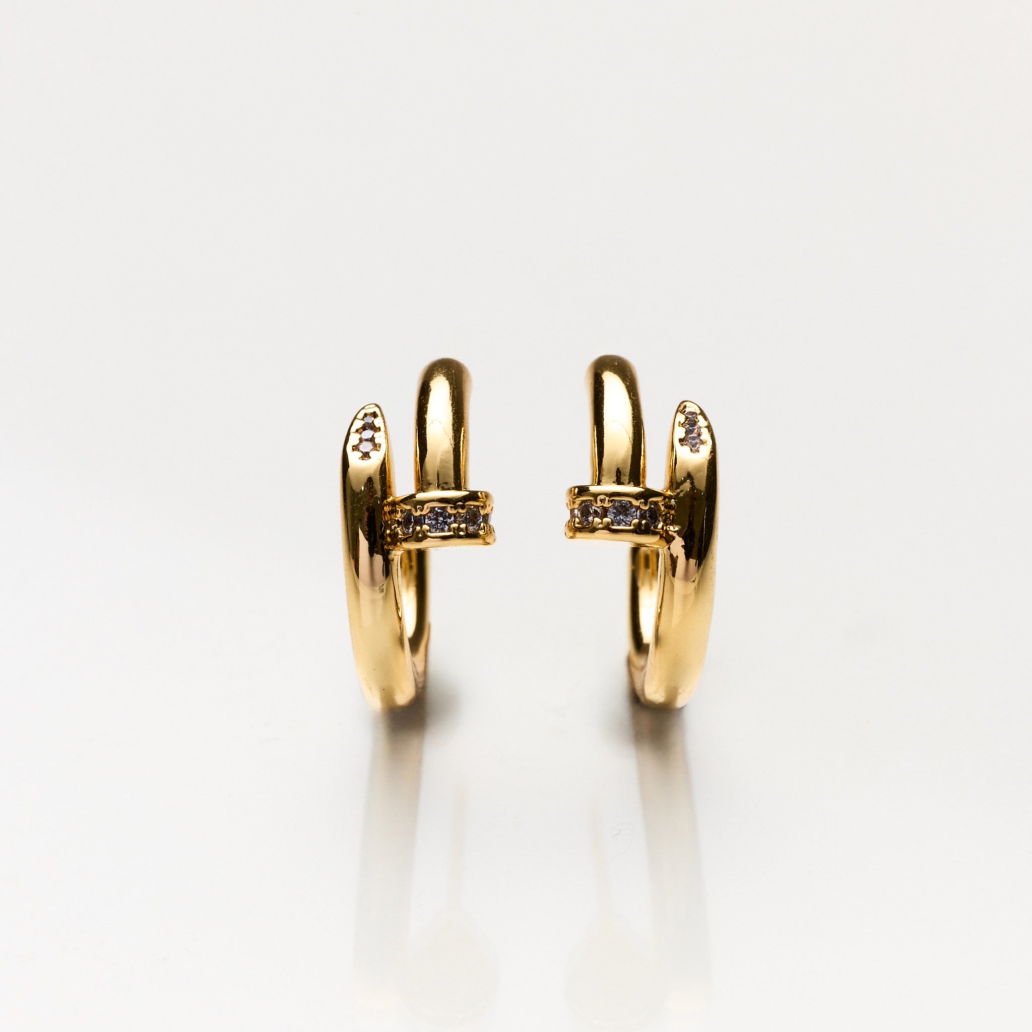 Lara & Ela I Stuck On You Gold Earrings - Lara & Ela