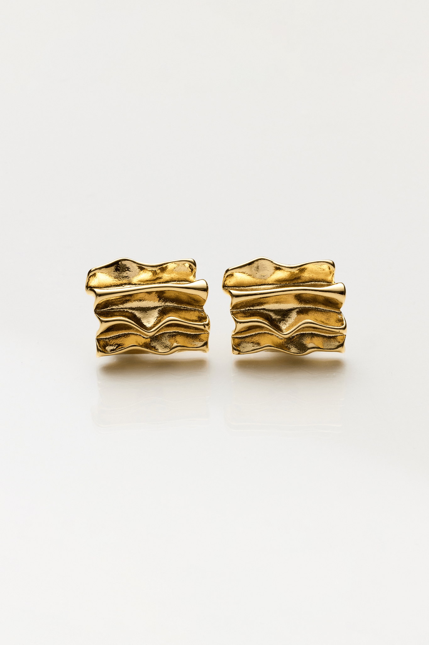 Lara & Ela | The Gilded Fold Earrings - Lara & Ela