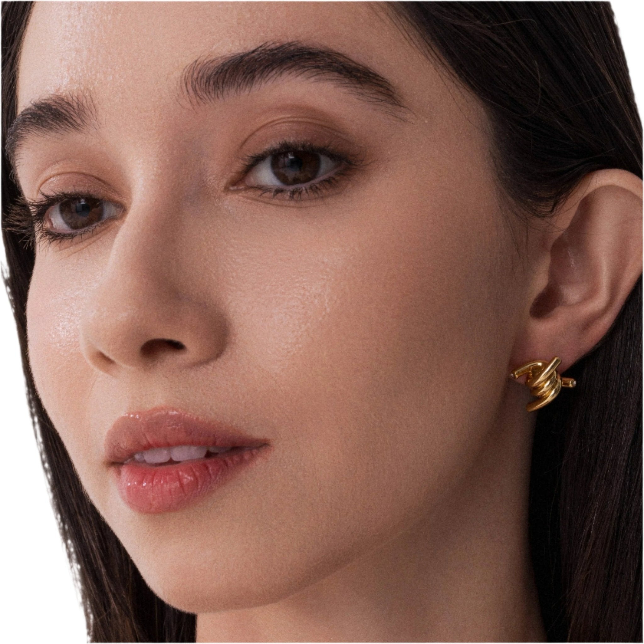 Lara & Ela | Twist Gold Earrings - Lara & Ela