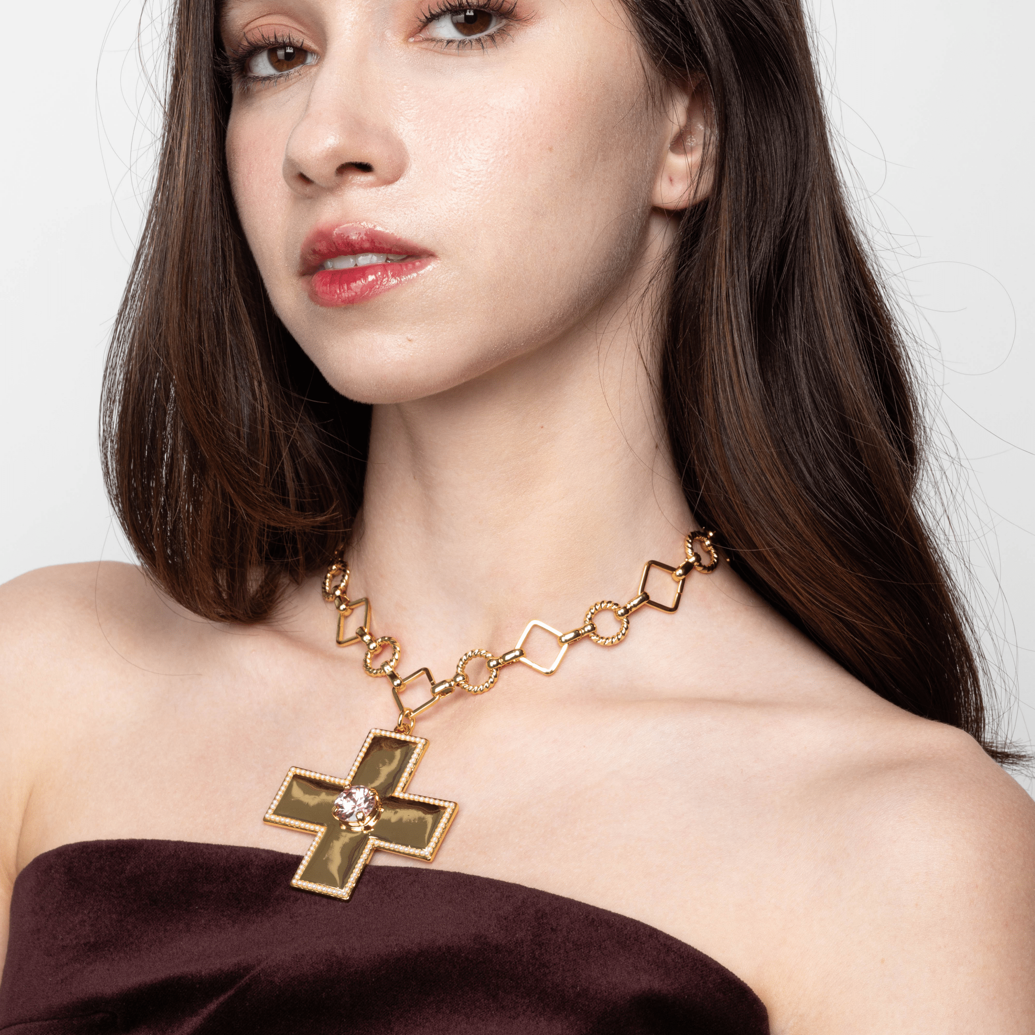 Lara & Ela | Victoria Blossom Pink Gold Necklace - Lara & Ela