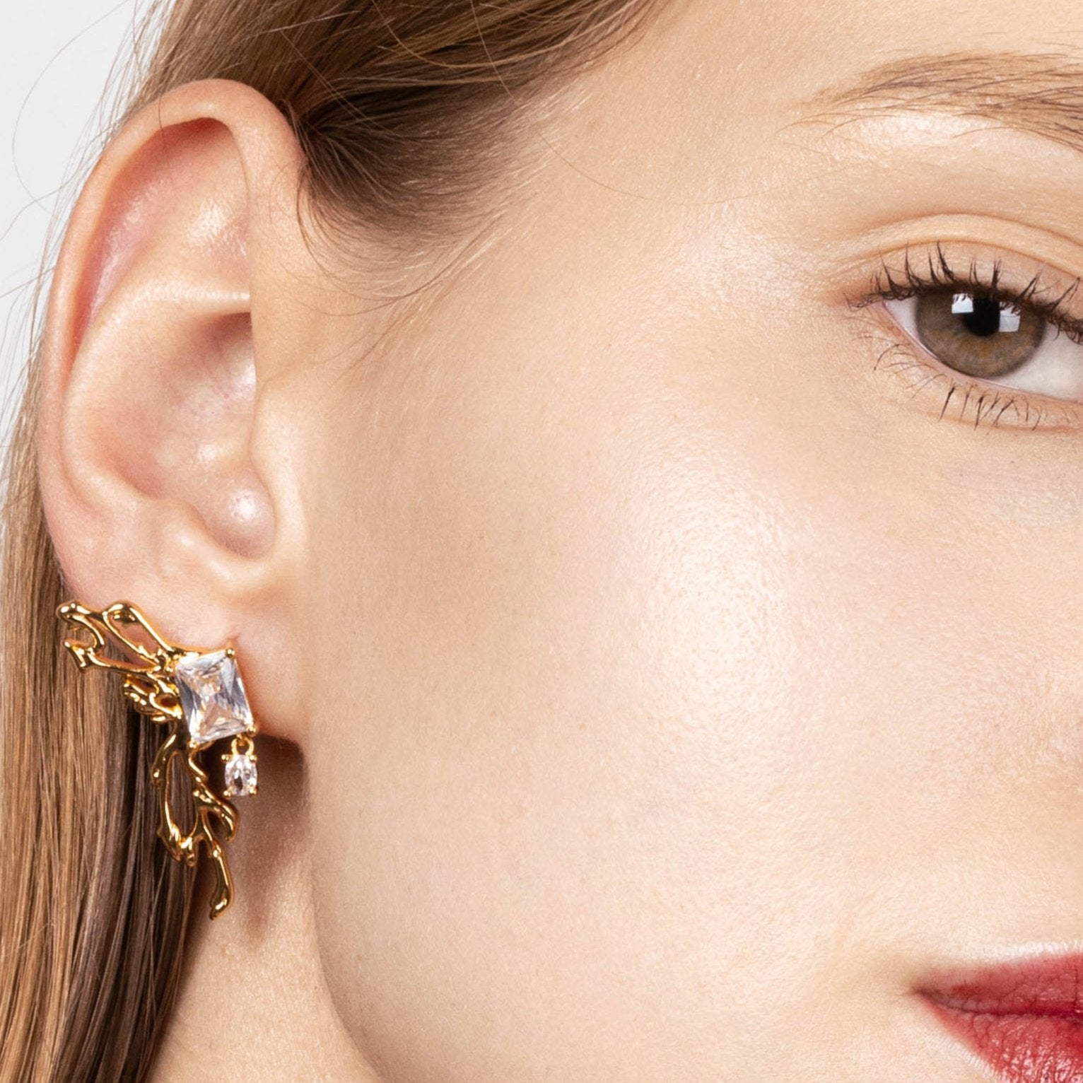 Lara & Ela | With Or Without You Gold Earrings - Lara & Ela