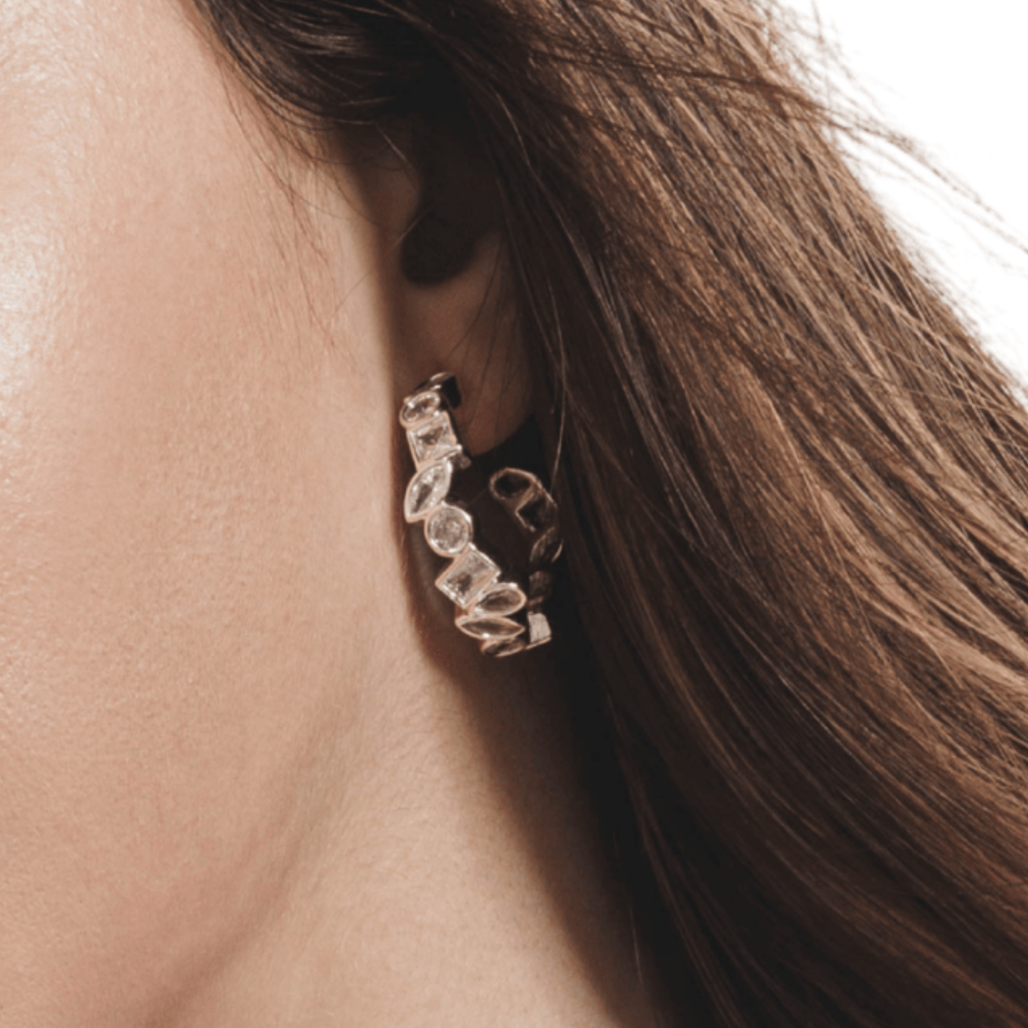Lara & Ela | You Mean The World To Me Silver Earrings - Lara & Ela