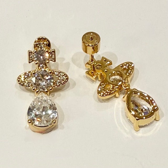 Lara & Ela | Zeta Gold Earrings - Lara & Ela