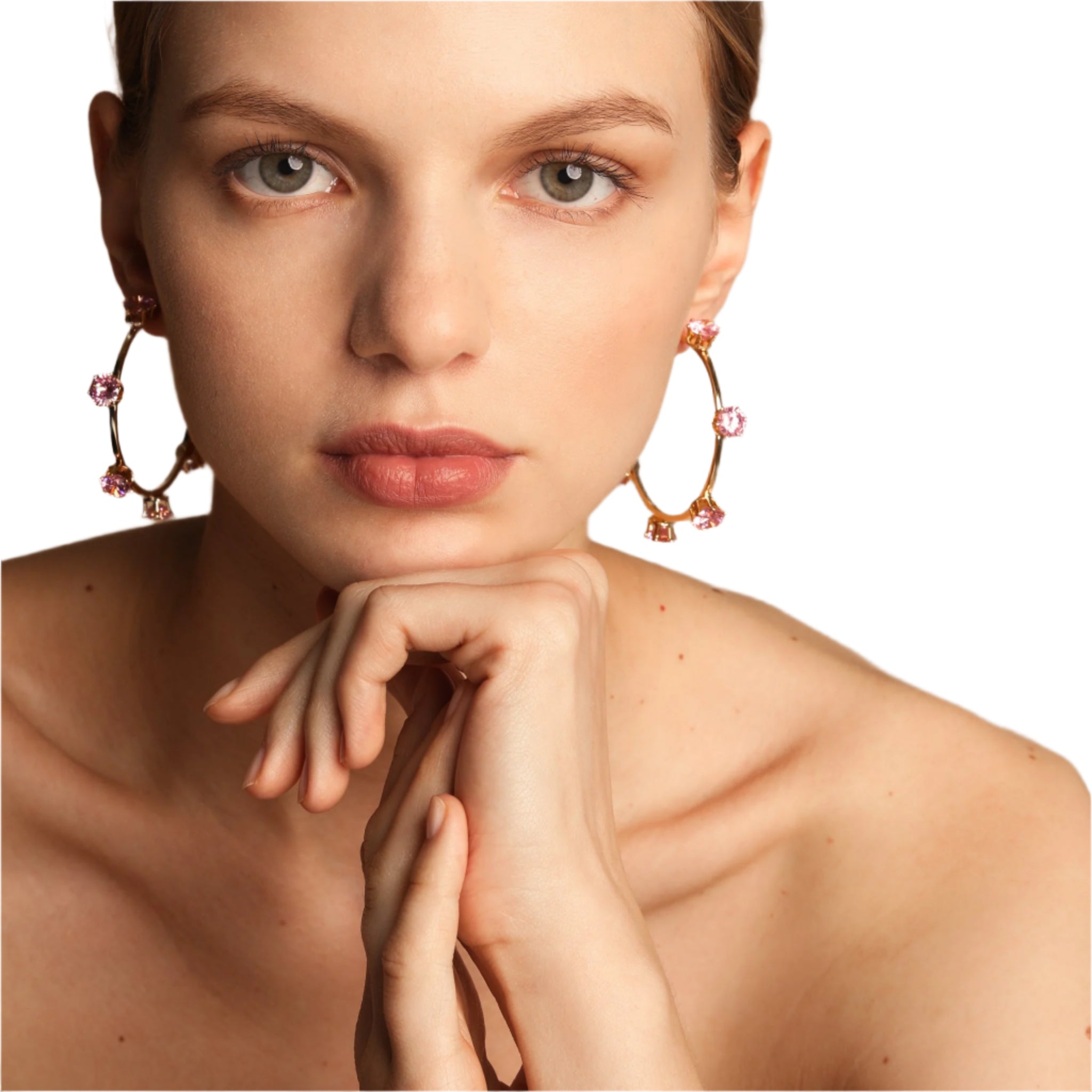 Lara & Ela | Ela Blossom Pink Gold Earrings - Lara & Ela