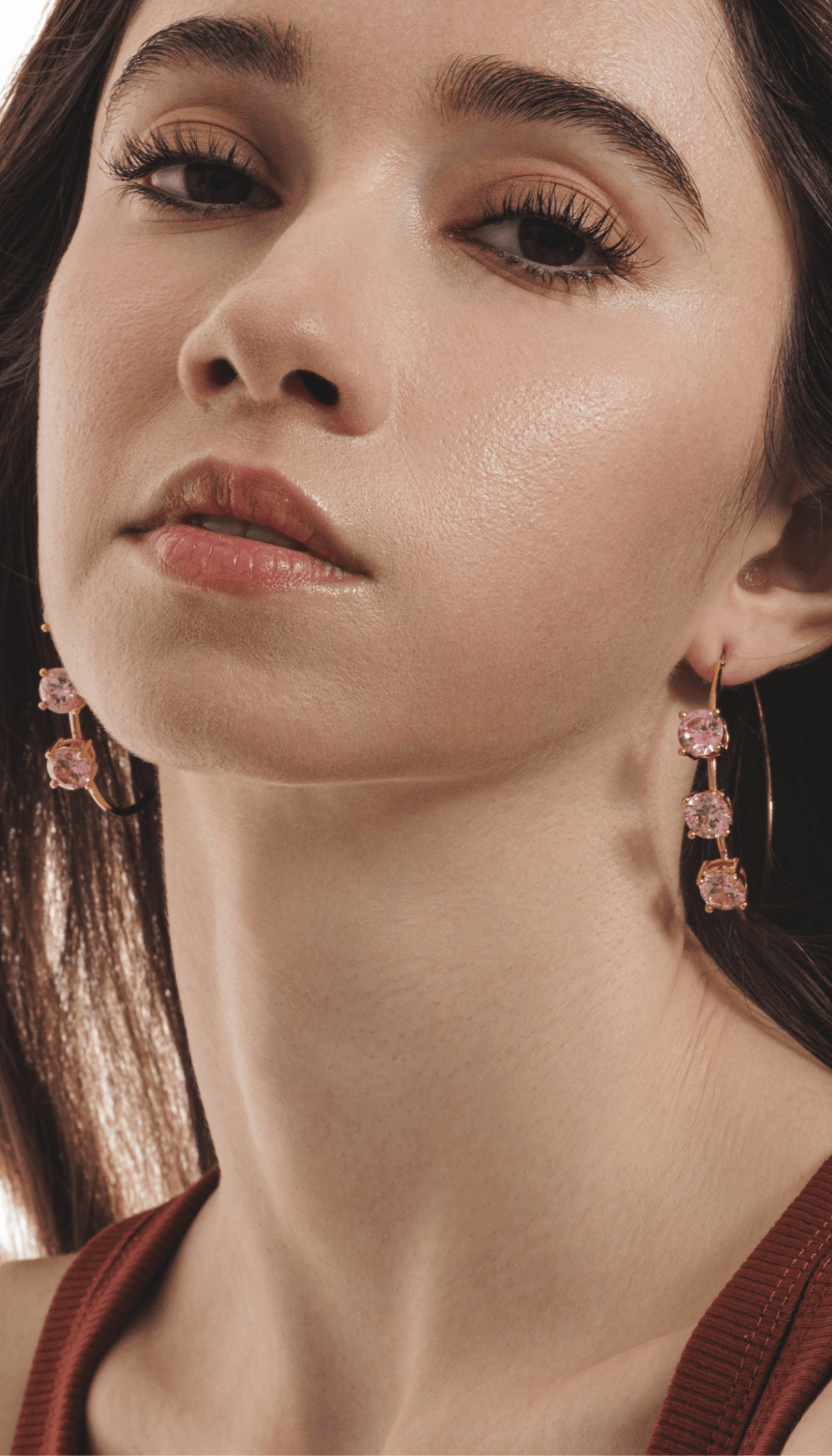 Lara & Ela | Lara Blossom Pink Gold Earrings - Lara & Ela